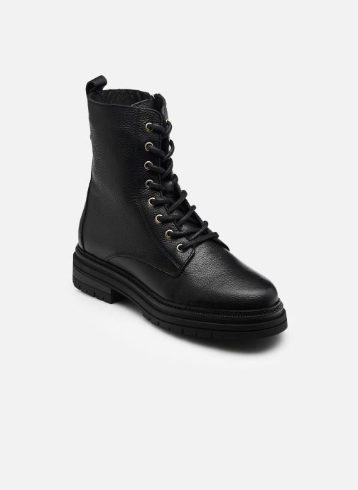 Tommy Hilfiger Veterlaarsjes TH PLAQUE PEBBLE LAC dames zwart