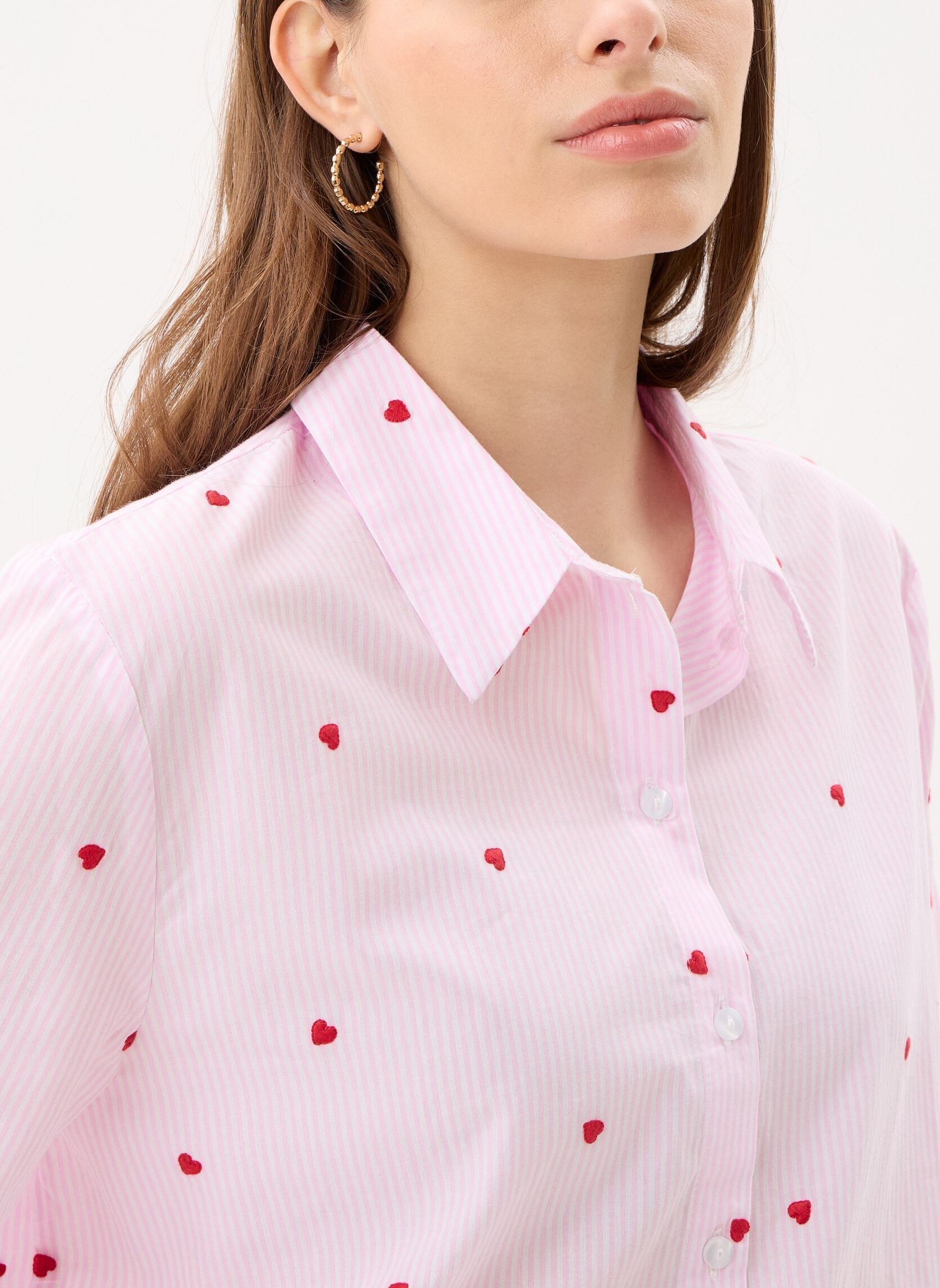 Langarm-Hemden CHEART damen rosa Georgia Rose Langarm-Hemden CHEART damen rosa IMP_RAYE BRODCOEUR_ROUGE