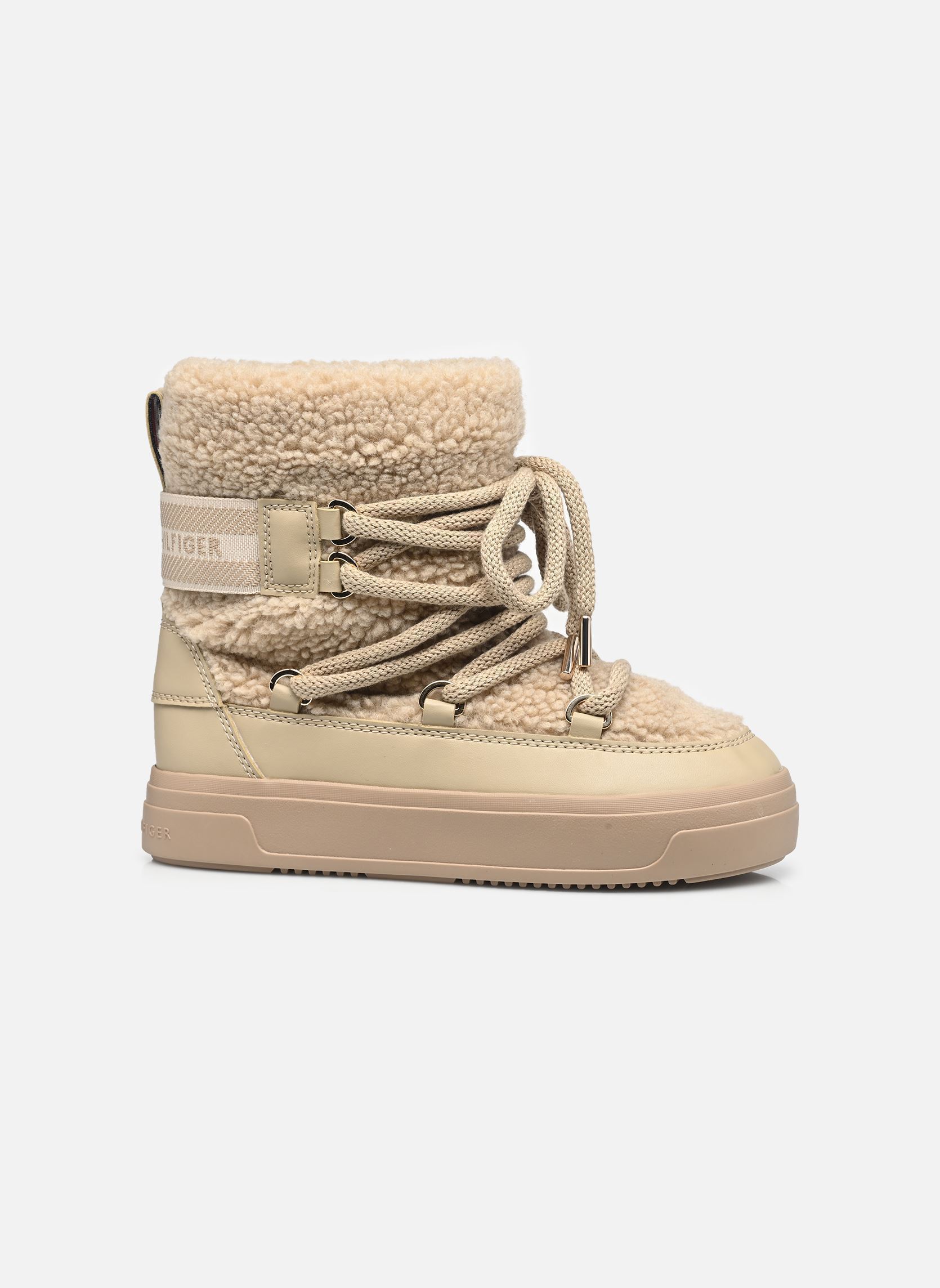 Snowboots FAUX SHEARLING SNOWB dames beige Tommy Hilfiger Snowboots FAUX SHEARLING SNOWB dames beige KHAKI