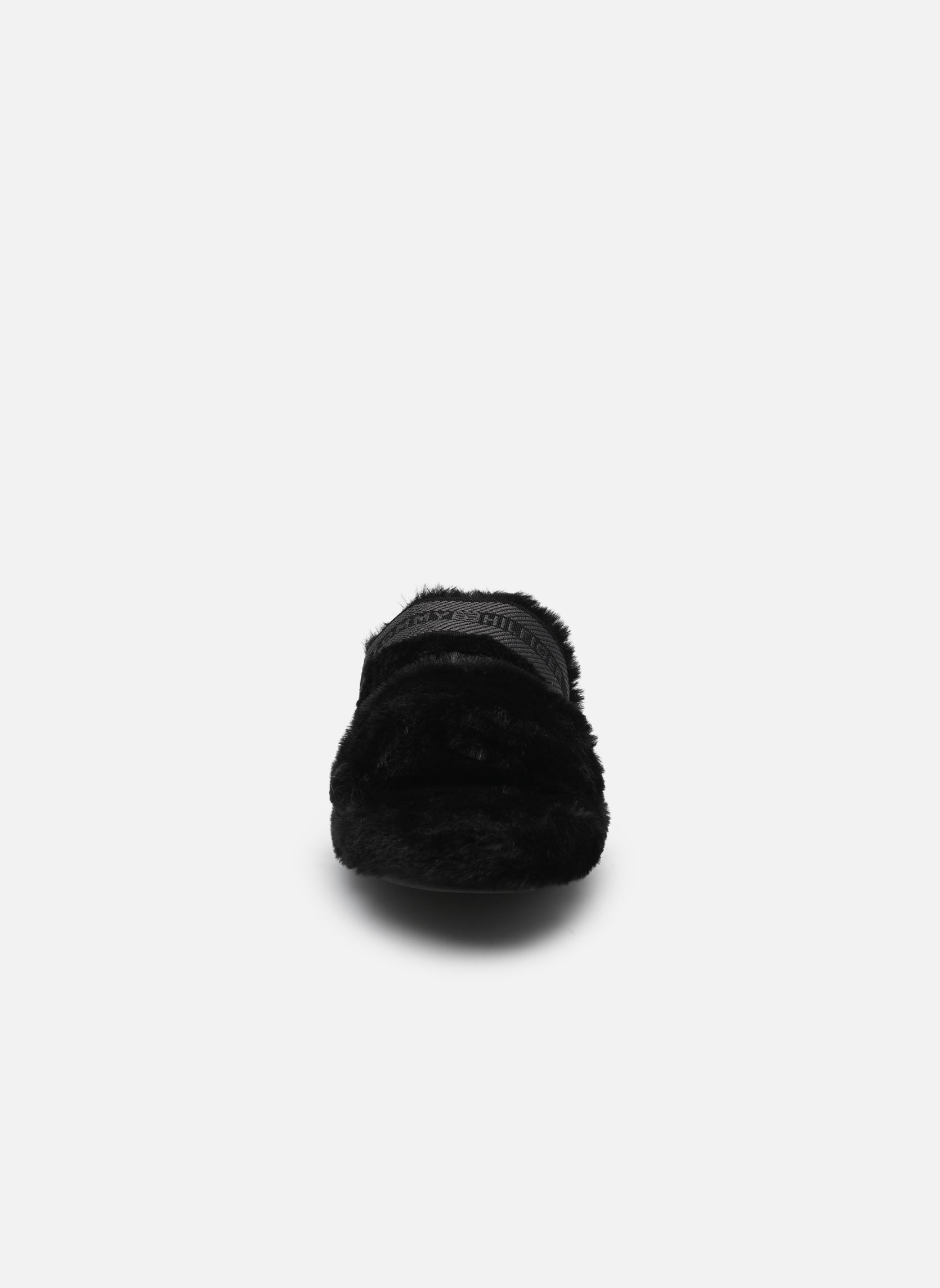 Pantoffels HILFIGER FUR SLIPPER dames zwart Tommy Hilfiger Pantoffels HILFIGER FUR SLIPPER dames zwart BLACK