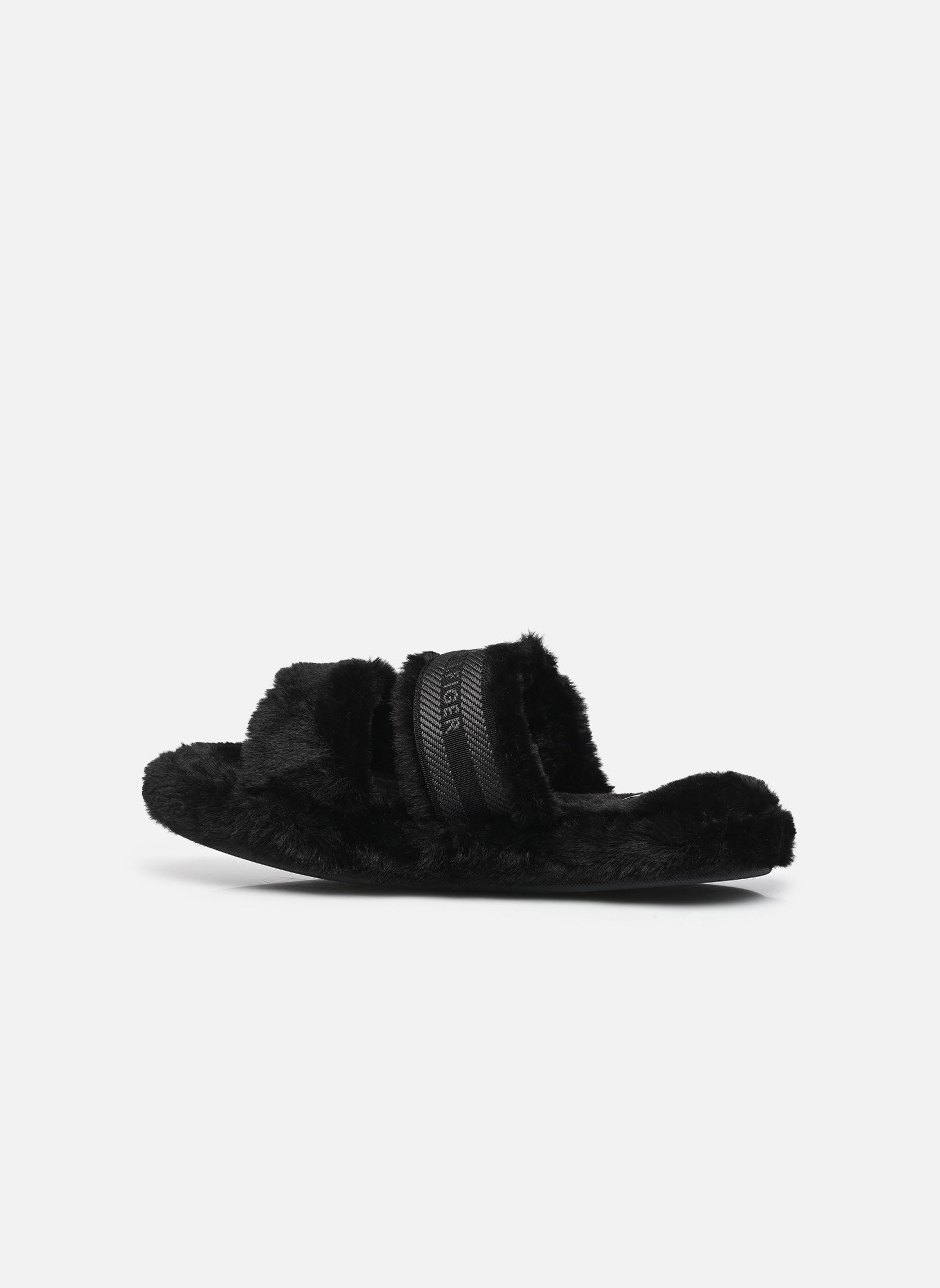 Pantoffels HILFIGER FUR SLIPPER dames zwart Tommy Hilfiger Pantoffels HILFIGER FUR SLIPPER dames zwart BLACK