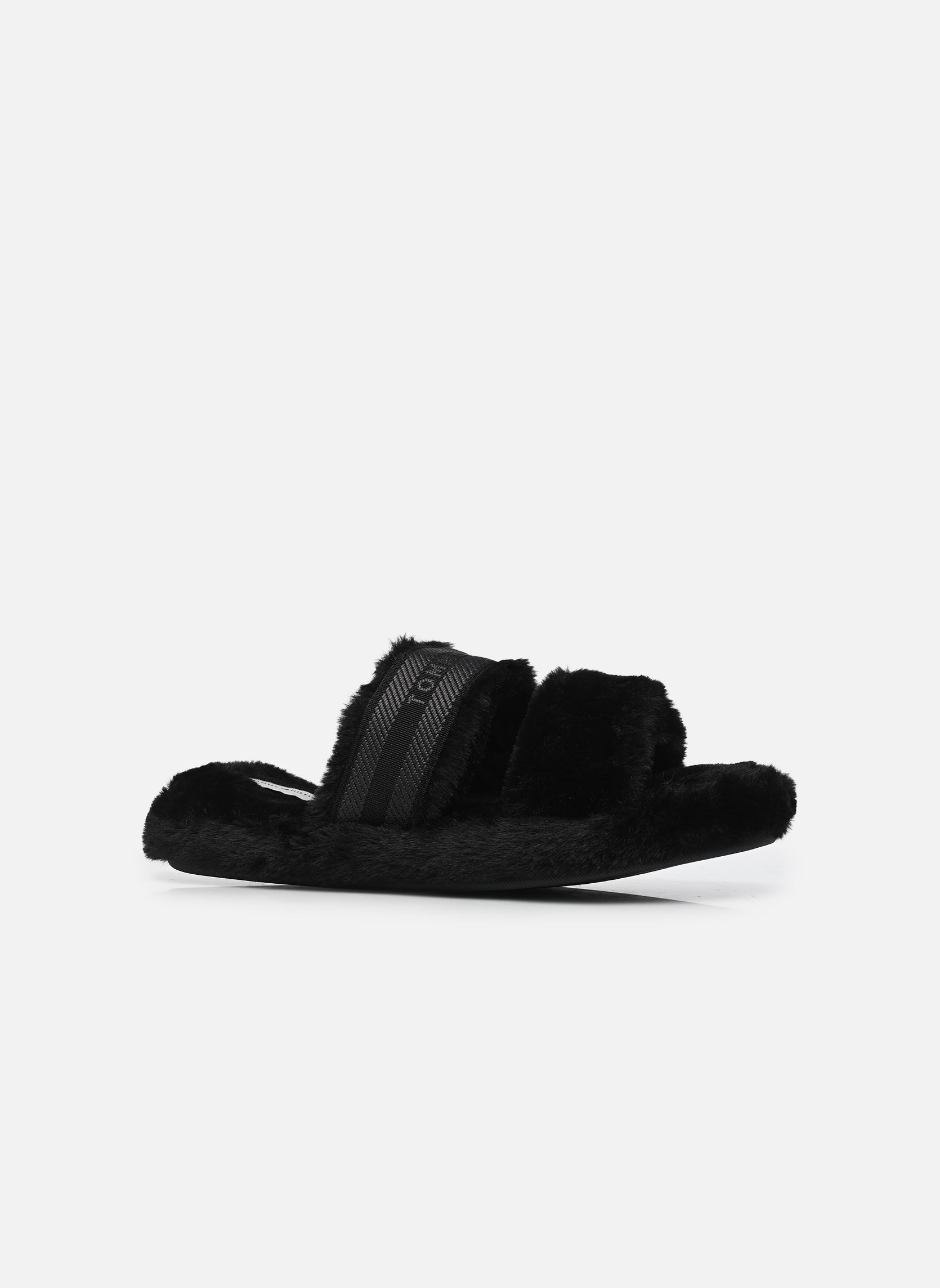 Pantoffels HILFIGER FUR SLIPPER dames zwart Tommy Hilfiger Pantoffels HILFIGER FUR SLIPPER dames zwart BLACK