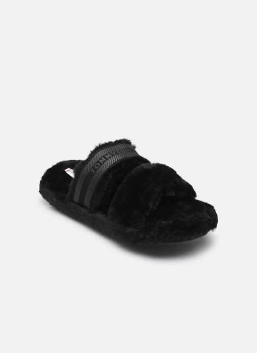 Tommy Hilfiger Hausschuhe HILFIGER FUR SLIPPER damen schwarz