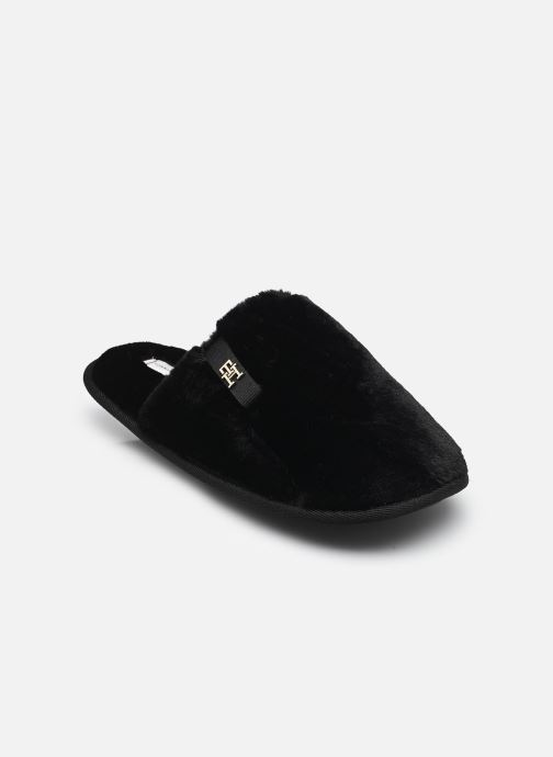 Tommy Hilfiger Chaussons TH FAUX FUR HOUSE SH femme noir