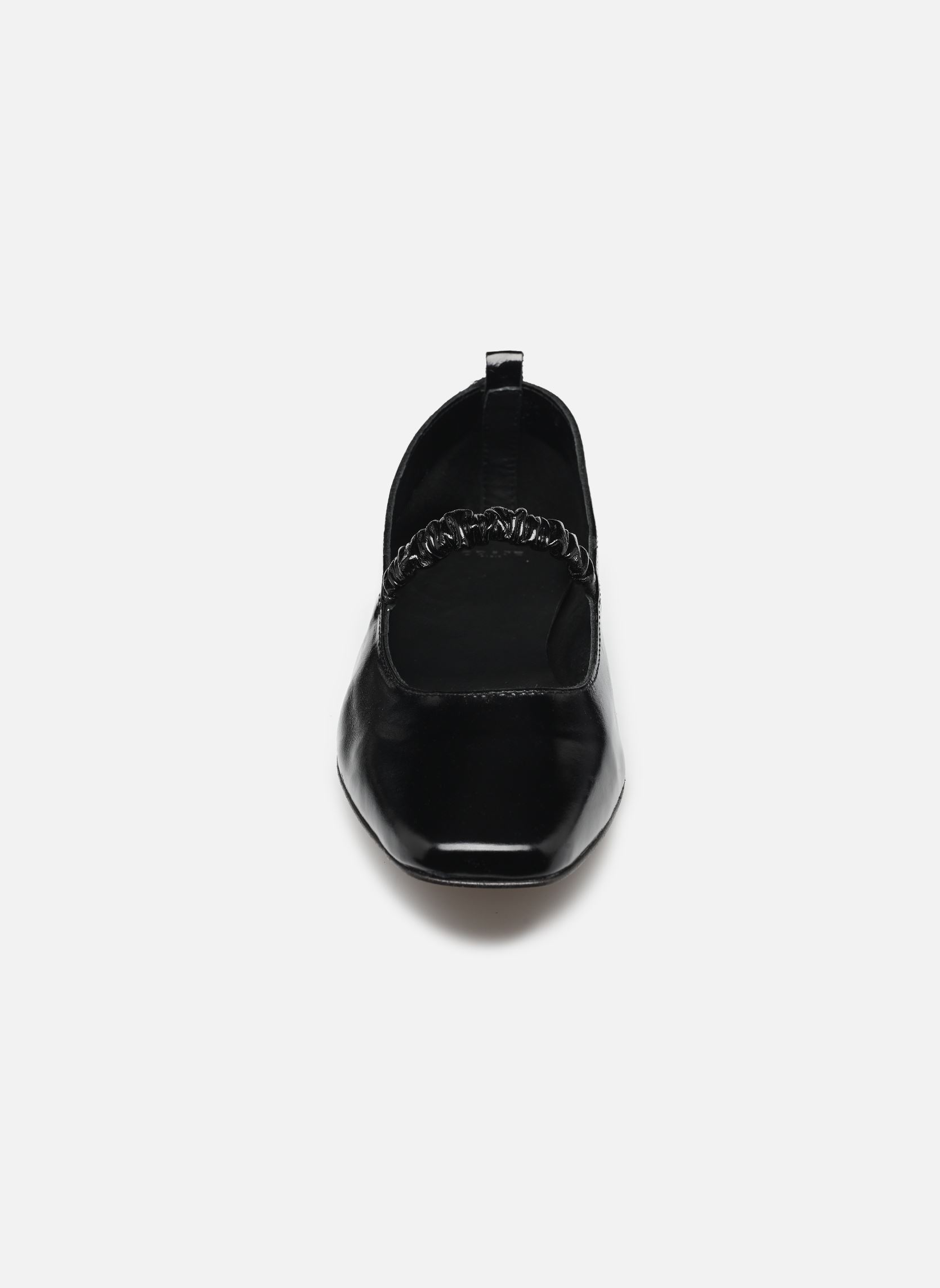 Klassische Ballerinas SERRA damen schwarz Odaje Klassische Ballerinas SERRA damen schwarz CUIR PLISSÉ NOIR