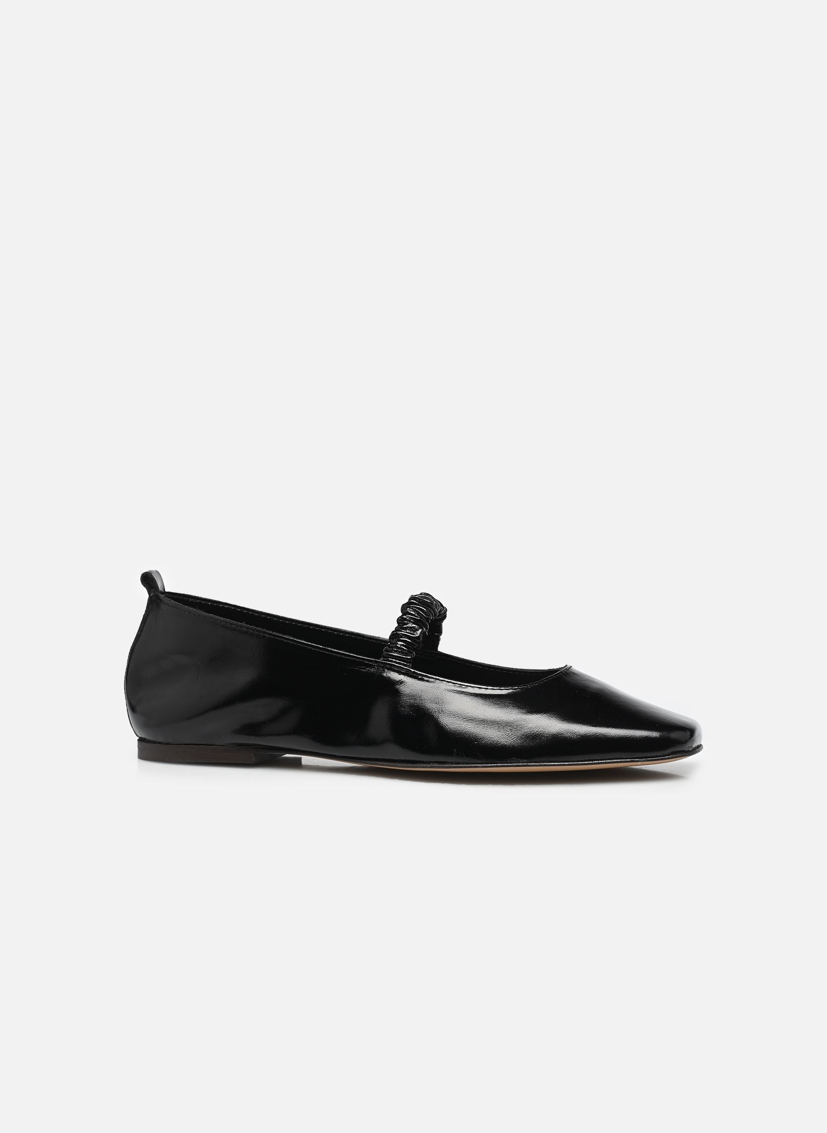 Klassische Ballerinas SERRA damen schwarz Odaje Klassische Ballerinas SERRA damen schwarz CUIR PLISSÉ NOIR