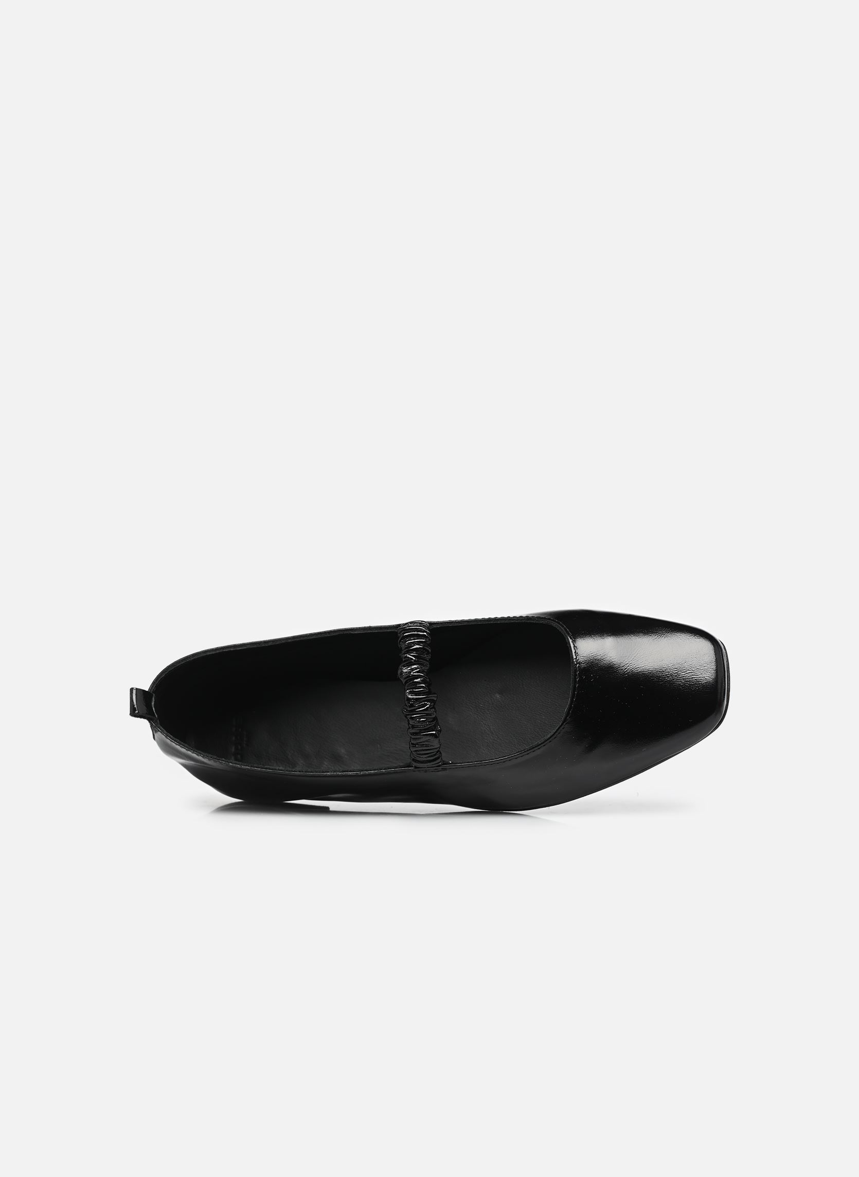 Klassische Ballerinas SERRA damen schwarz Odaje Klassische Ballerinas SERRA damen schwarz CUIR PLISSÉ NOIR