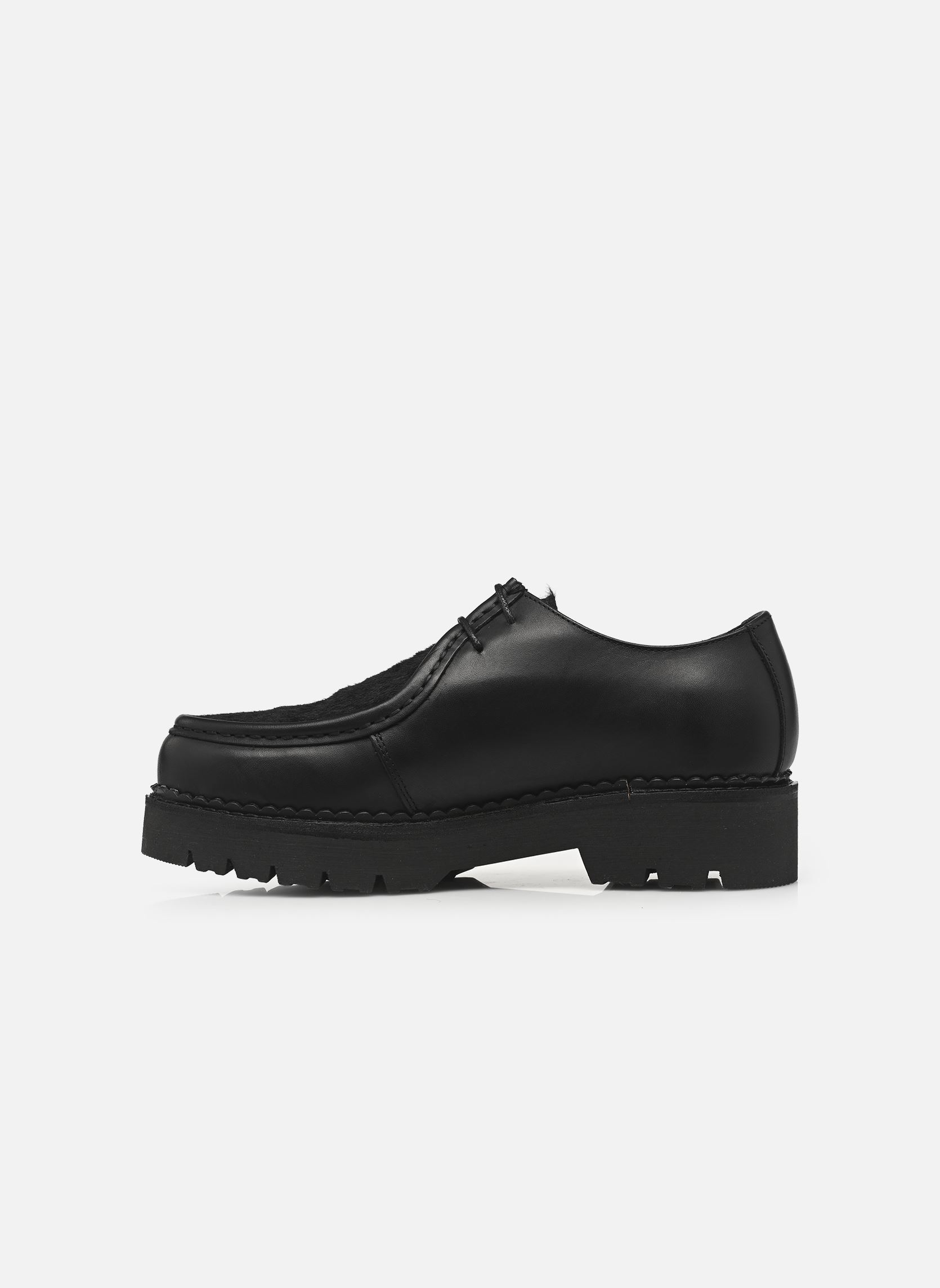 Derbys DEBORAH damen schwarz Odaje Derbys DEBORAH damen schwarz CUIR NOIR ET PONY NOIR