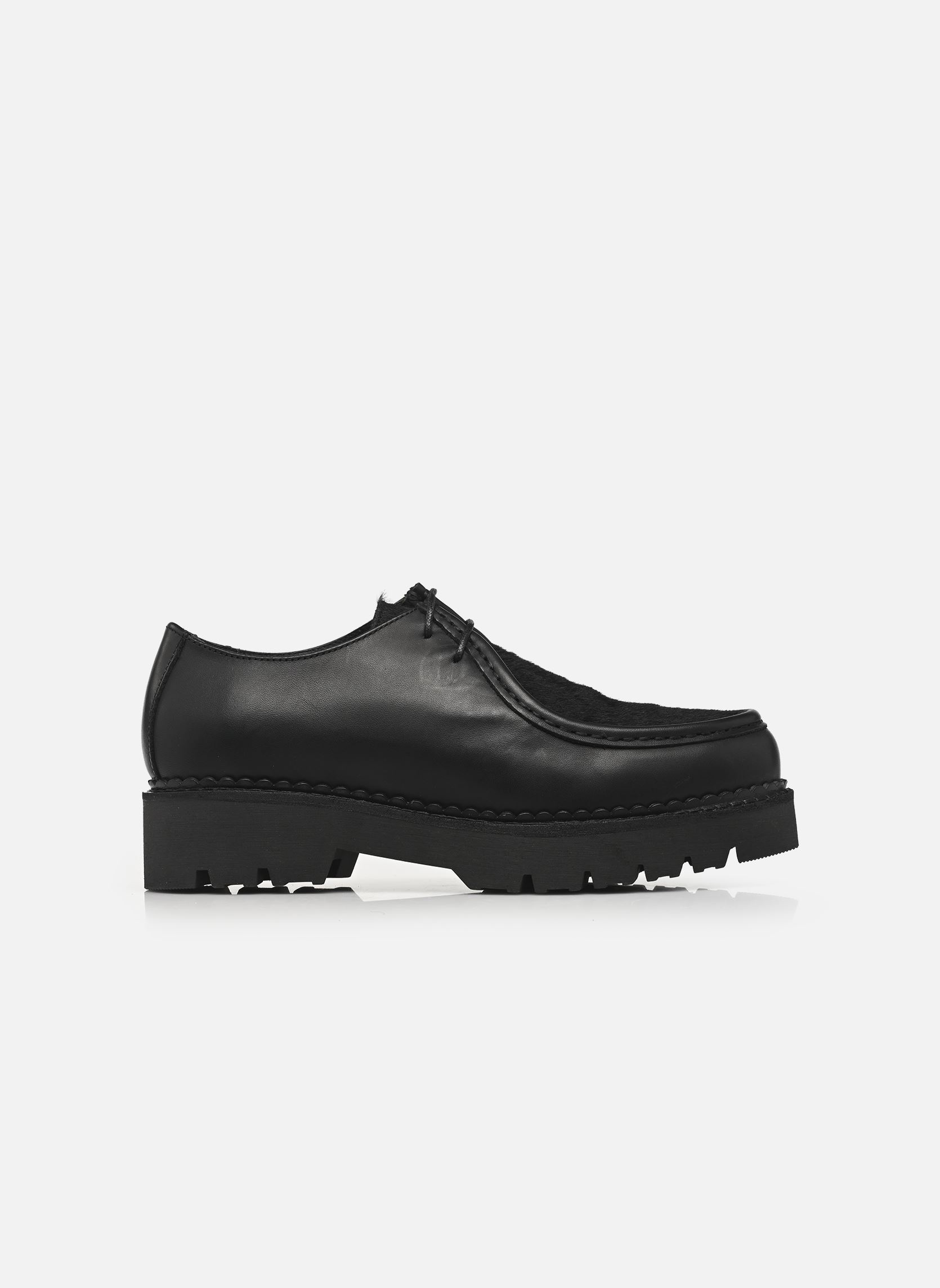 Derbys DEBORAH damen schwarz Odaje Derbys DEBORAH damen schwarz CUIR NOIR ET PONY NOIR