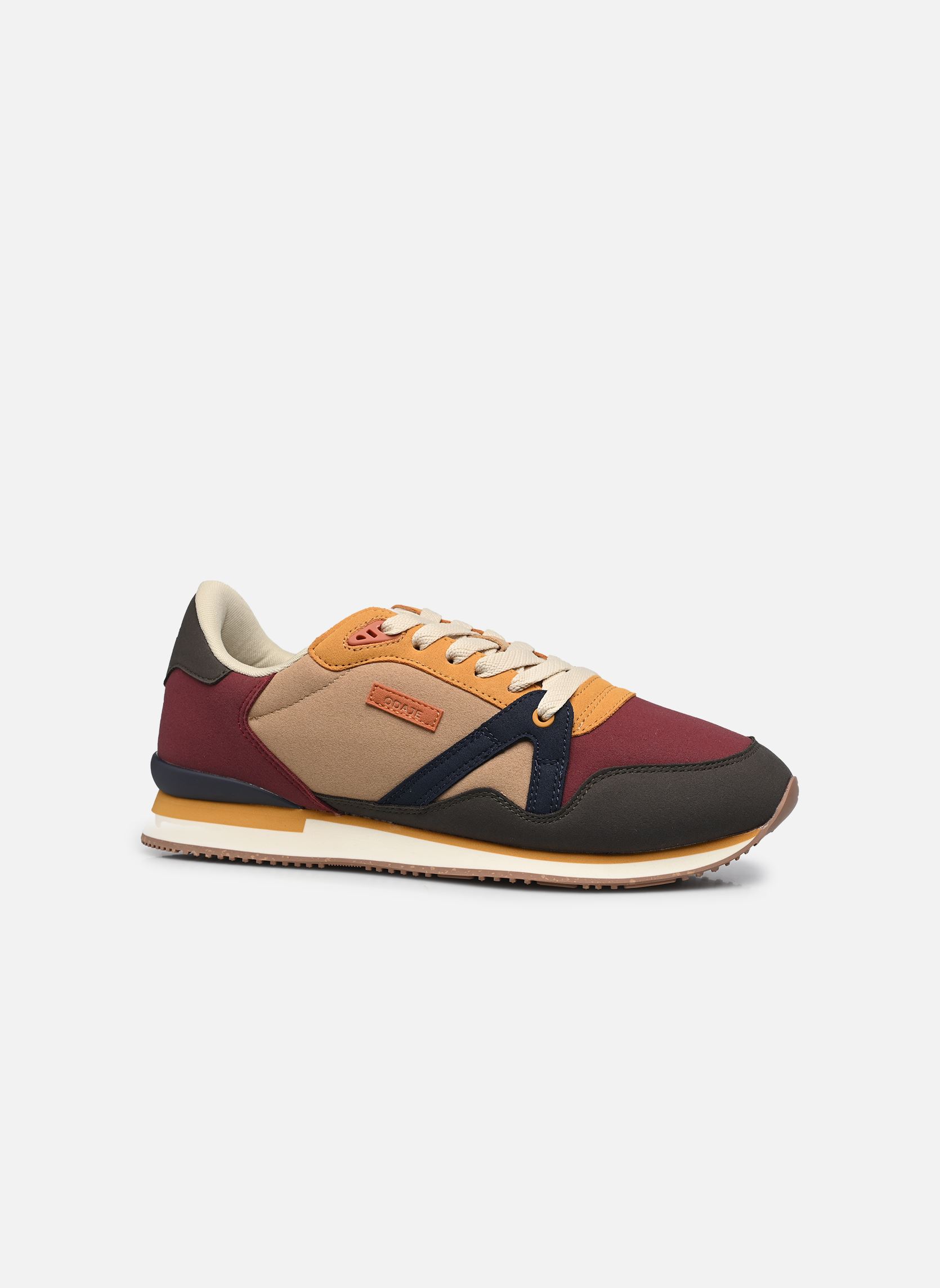 Baskets ANDRÉ homme vert Odaje Baskets ANDRÉ homme vert KAKI BORDEAUX MOUTARDE