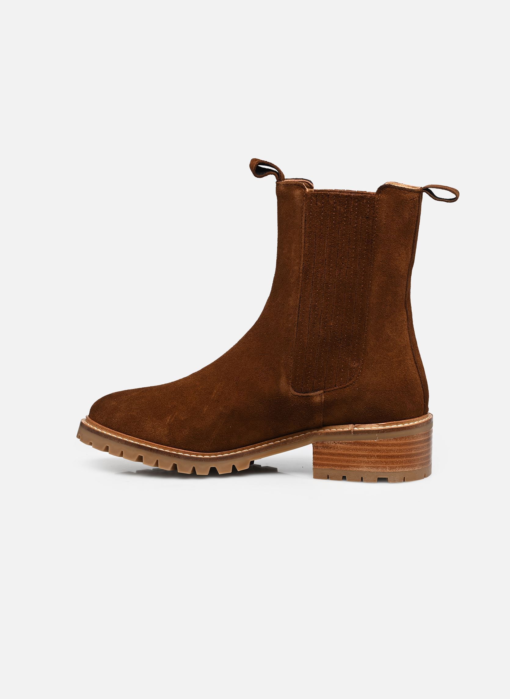 Bottines et boots DORIANNE femme marron Odaje Bottines et boots DORIANNE femme marron SUÈDE MARRON