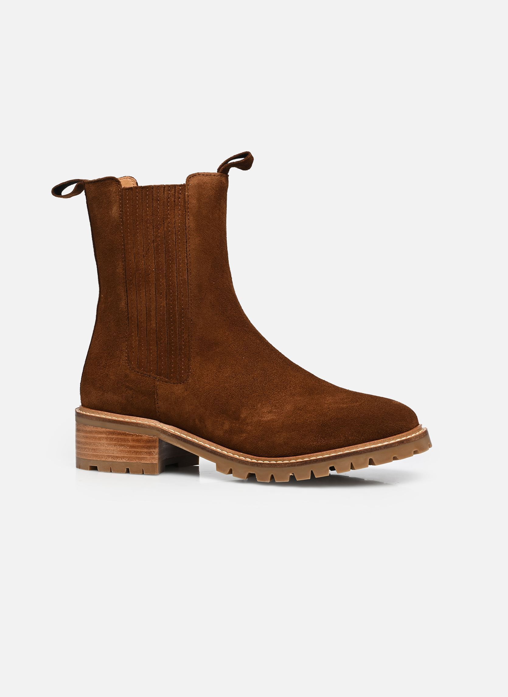 Bottines et boots DORIANNE femme marron Odaje Bottines et boots DORIANNE femme marron SUÈDE MARRON