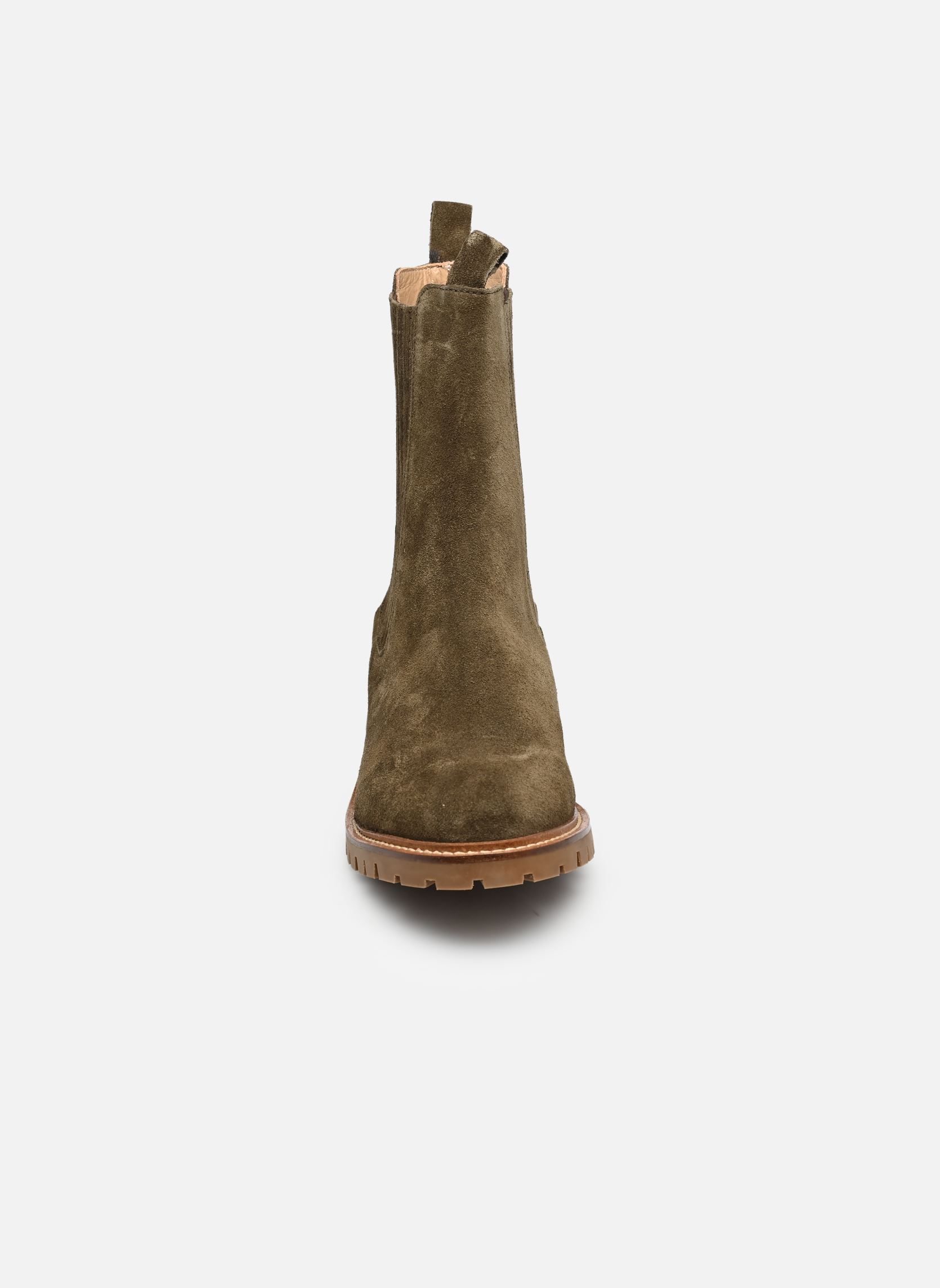 Enkellaarzen en boots DORIANNE dames groen Odaje Enkellaarzen en boots DORIANNE dames groen SUÈDE KAKI