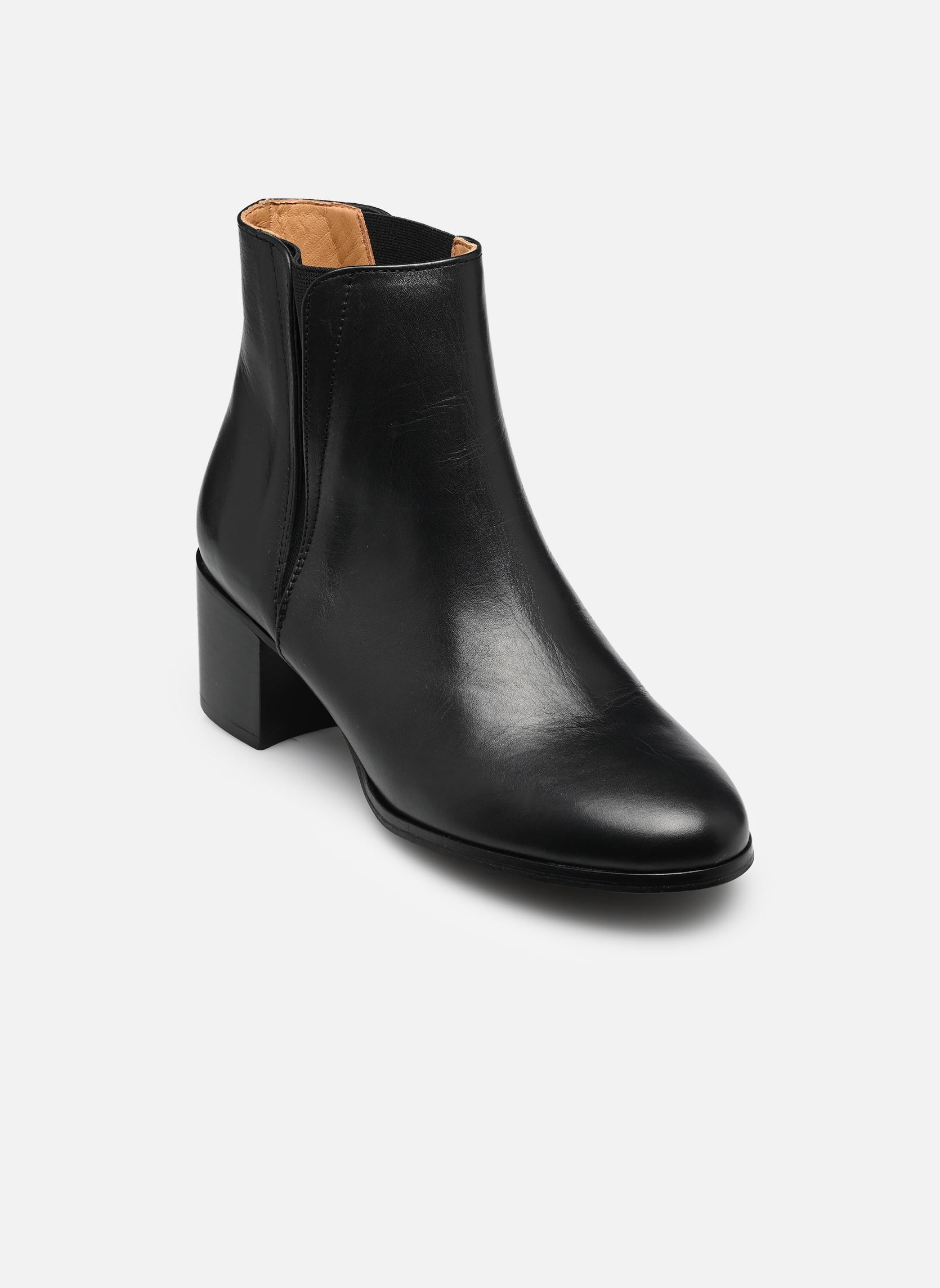 Bottines et boots JEANNE M femme noir Odaje Bottines et boots JEANNE M femme noir CUIR NOIR
