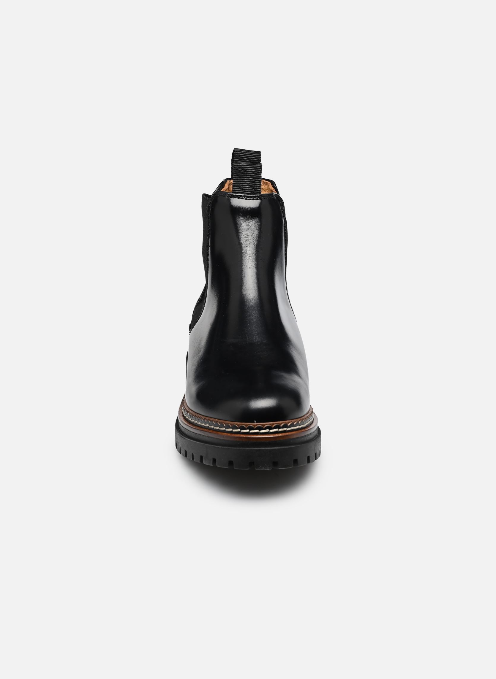 Bottines et boots PERNILLE femme noir Odaje Bottines et boots PERNILLE femme noir CUIR BOX NOIR