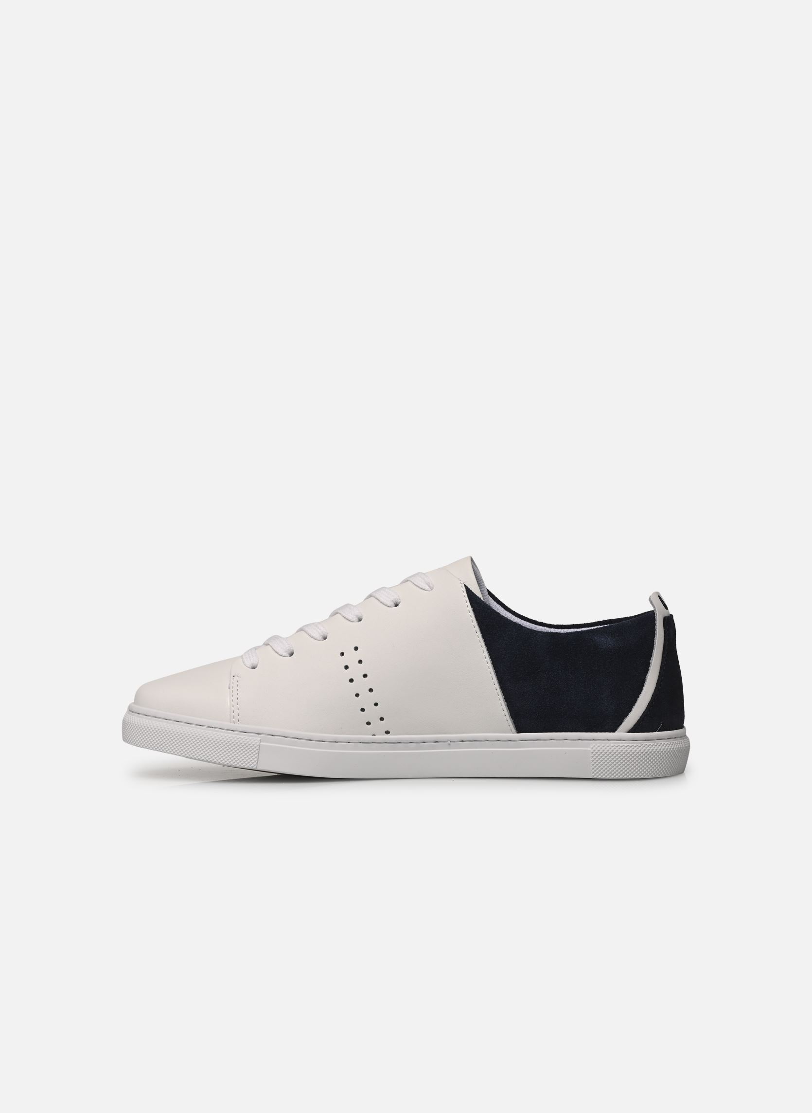 Zapatillas bajas RENÉ hombre blanco Odaje Zapatillas bajas RENÉ hombre blanco BLANC ET MARINE