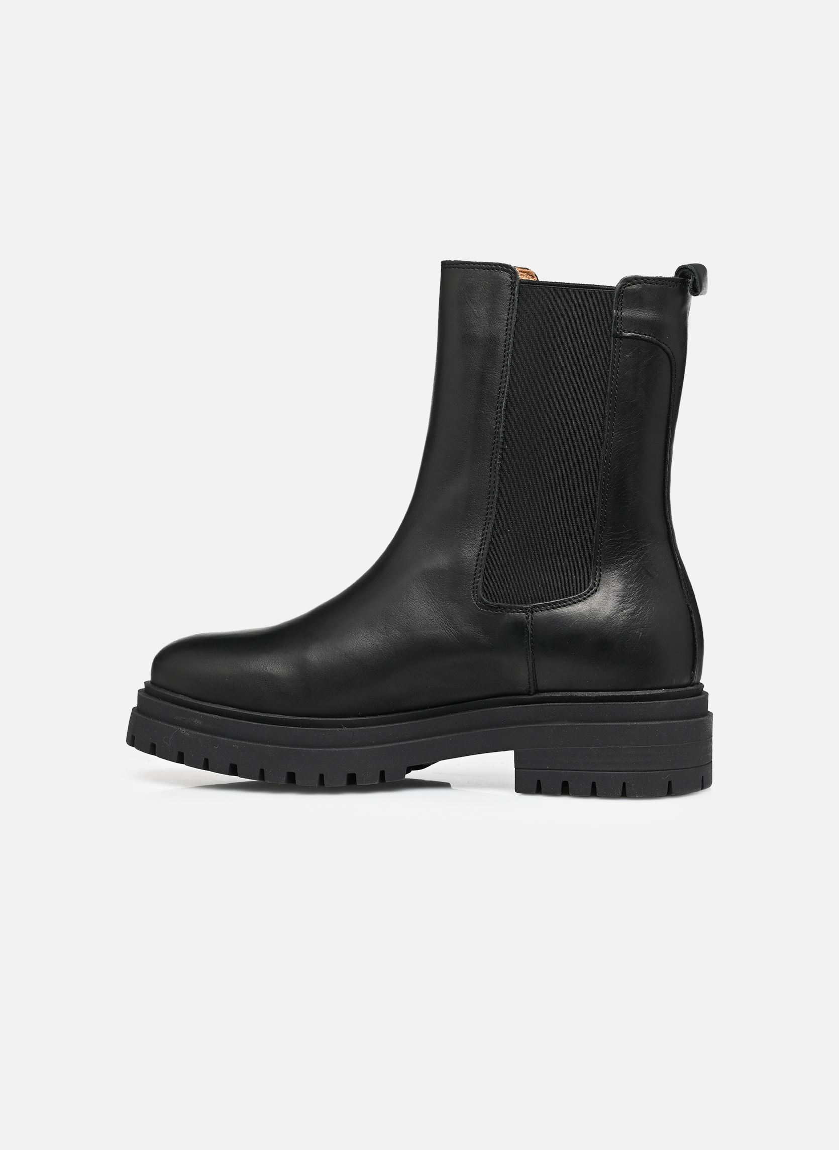 Enkellaarzen en boots AMÉLIE dames zwart Odaje Enkellaarzen en boots AMÉLIE dames zwart CUIR NOIR