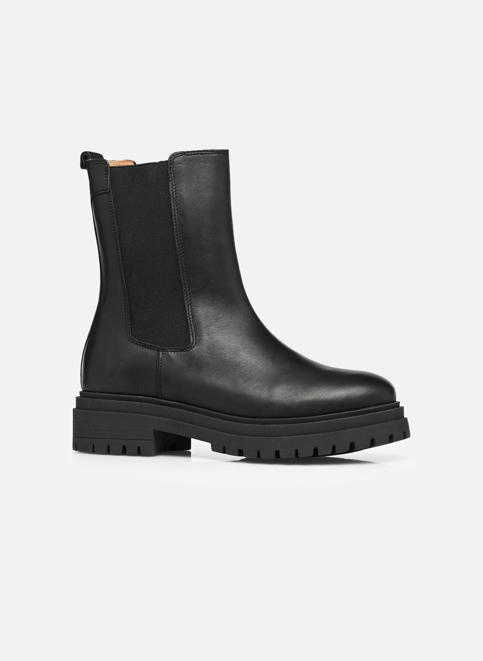 Enkellaarzen en boots AMÉLIE dames zwart Odaje Enkellaarzen en boots AMÉLIE dames zwart CUIR NOIR