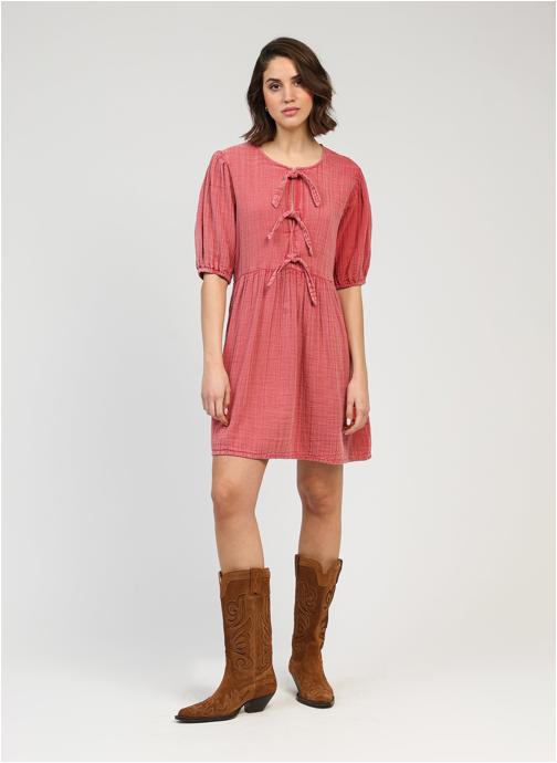 An'ge Robes ROBE COURTE OLEONIA rose femme rose
