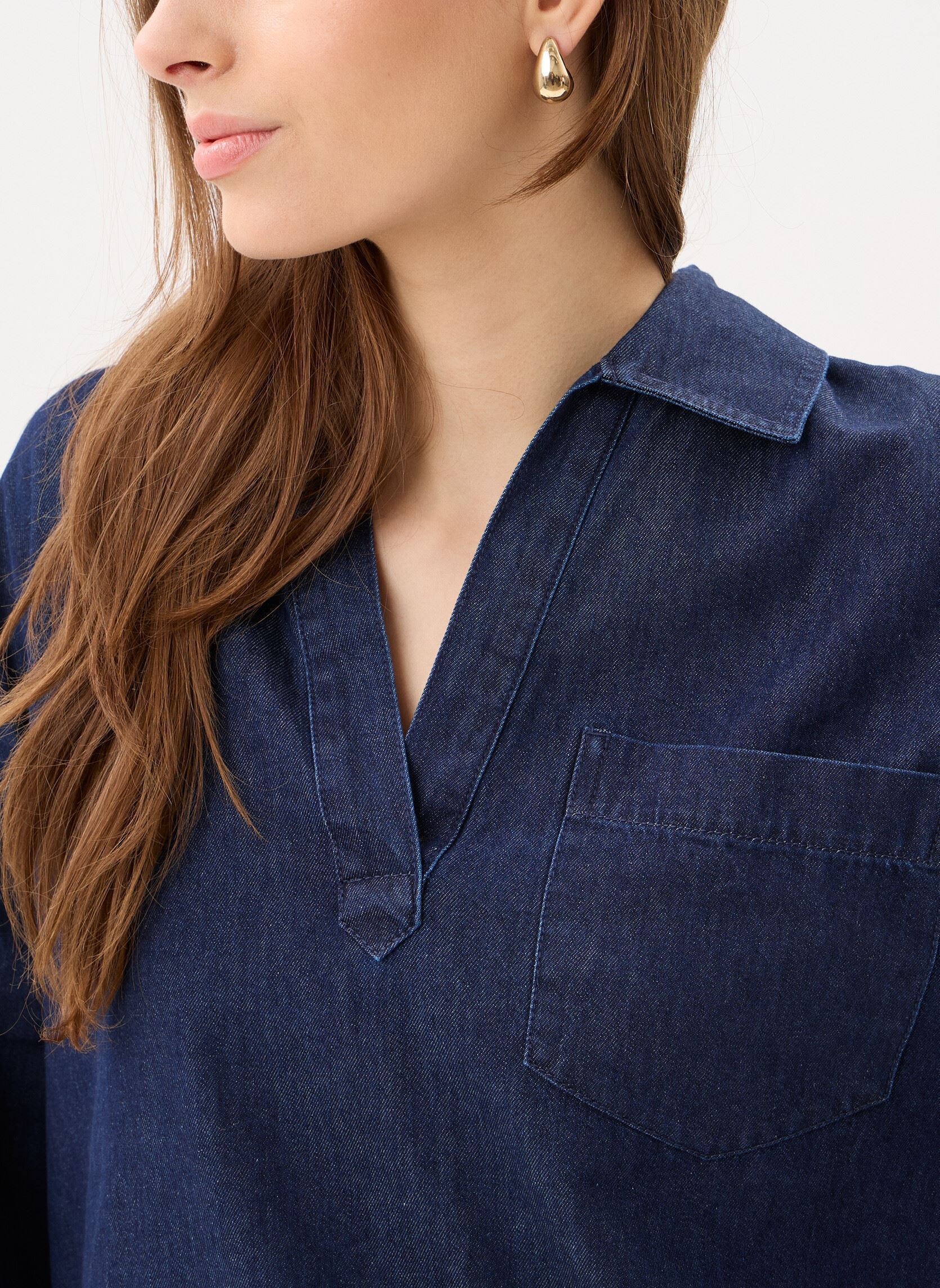 Blouses met lange mouwen CHEVAREUSE-DENIM dames blauw Georgia Rose Blouses met lange mouwen CHEVAREUSE-DENIM dames blauw DENIM STONE