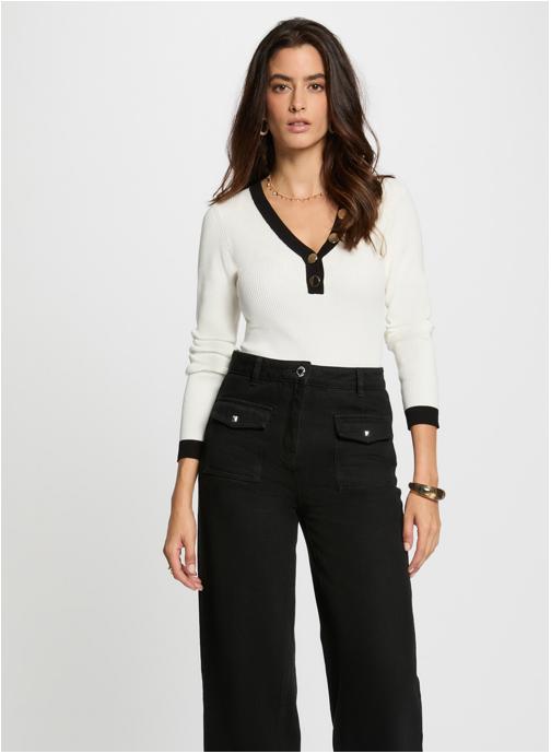 Morgan Pulls 252-MBANBIA femme blanc