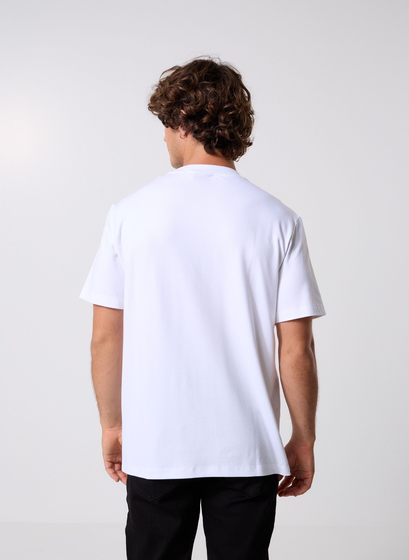 Kurzarm-T-Shirts Ss Stretch Pique Nano Easy Tee herren weiß Calvin Klein Kurzarm-T-Shirts Ss Stretch Pique Nano Easy Tee herren weiß BRIGHT WHITE