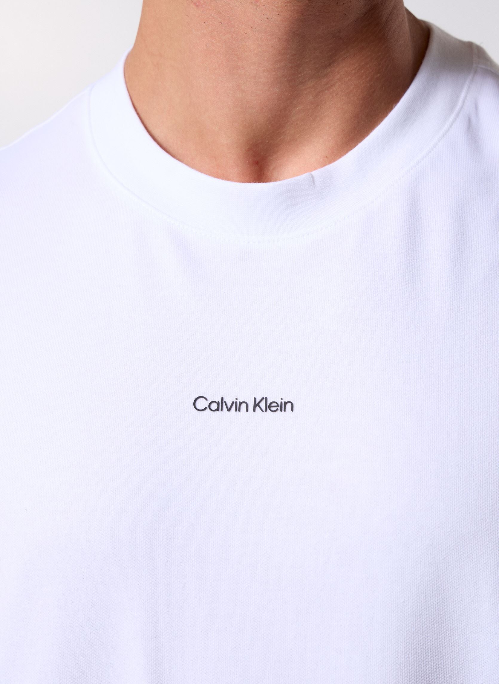 Kurzarm-T-Shirts Ss Stretch Pique Nano Easy Tee herren weiß Calvin Klein Kurzarm-T-Shirts Ss Stretch Pique Nano Easy Tee herren weiß BRIGHT WHITE