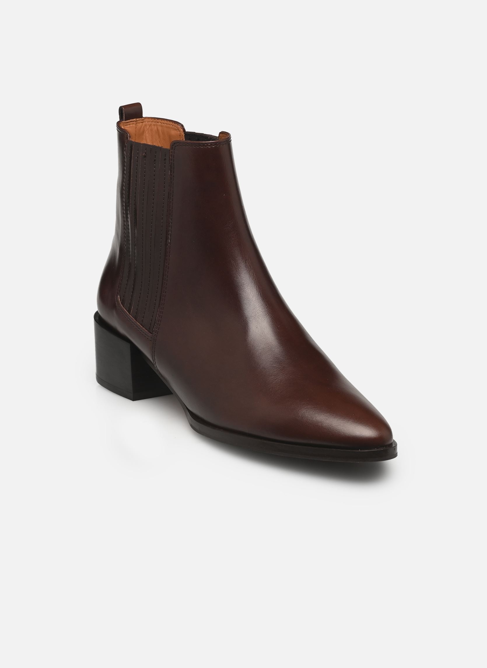 Stiefeletten und Stiefel Bottines n°408 - Cuir - Ebène damen braun Rivecour Stiefeletten und Stiefel Bottines n°408 - Cuir - Ebène damen braun EBÈNE