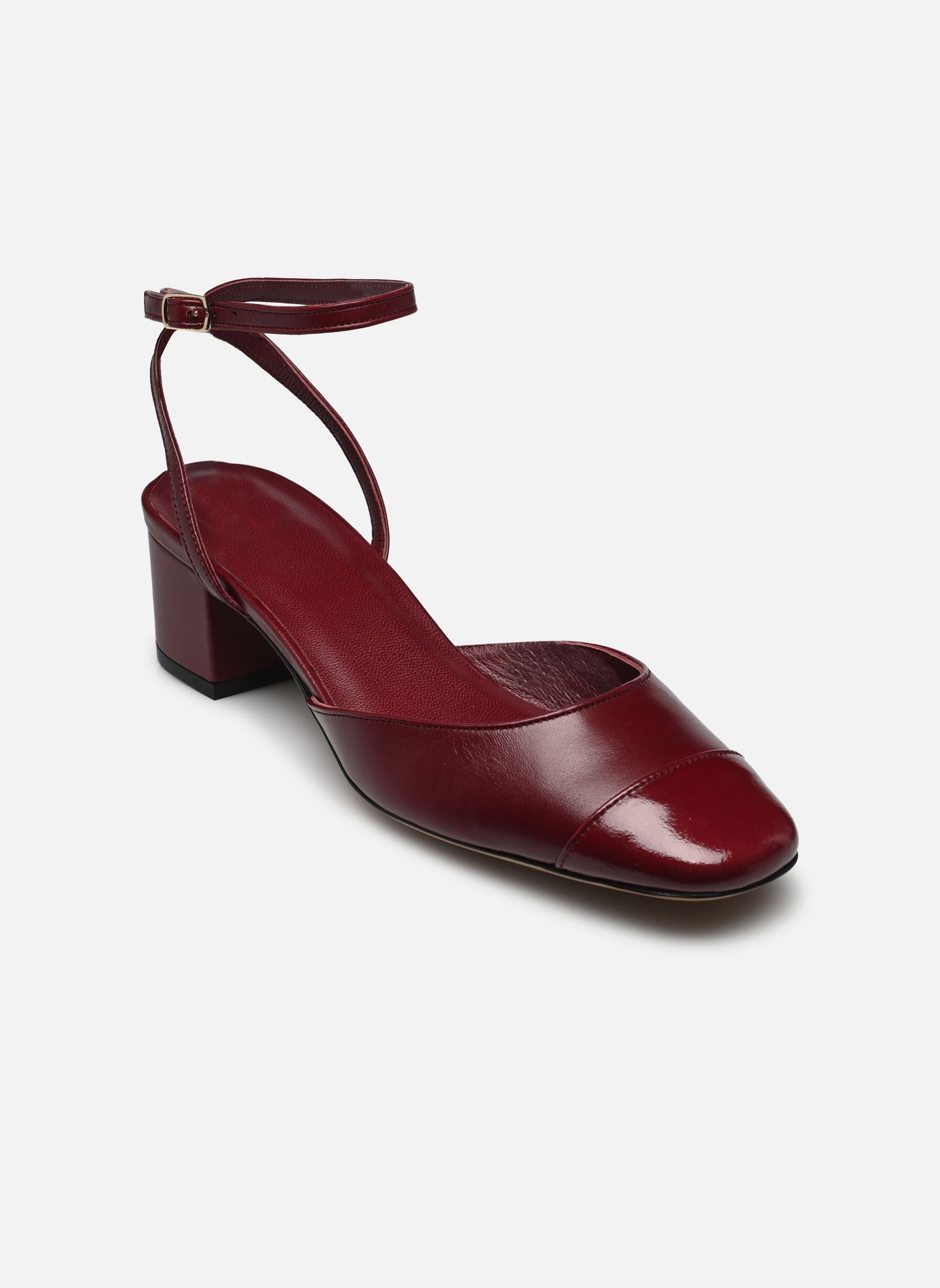Escarpins à brides Babies n°429 - Cuir nappa / Cuir vernis femme bordeaux Rivecour Escarpins à brides Babies n°429 - Cuir nappa / Cuir vernis femme bordeaux BORDEAUX
