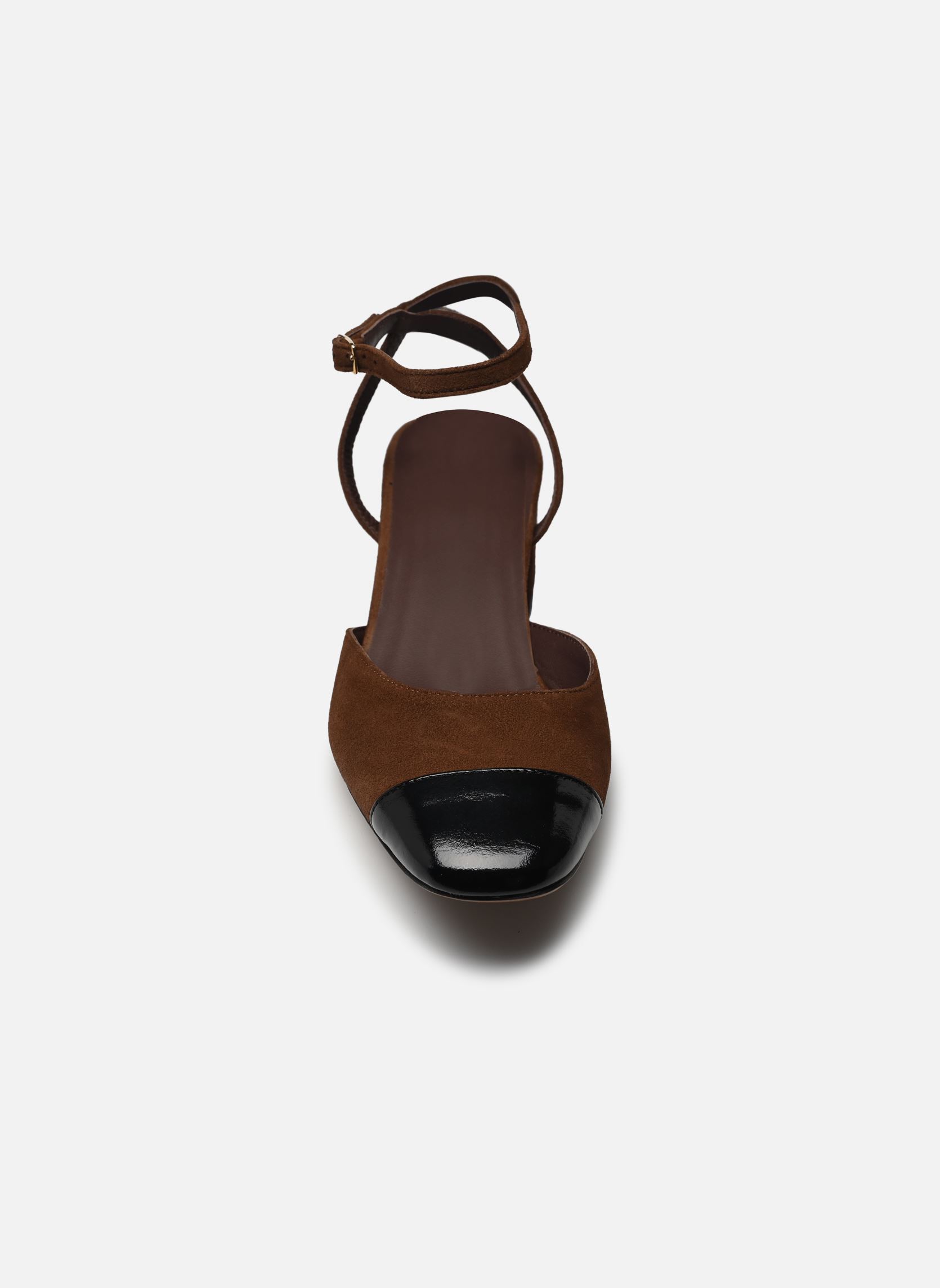 Pumps mit Riemchen Babies n°429 - Suède / Cuir vernis - Noi damen braun Rivecour Pumps mit Riemchen Babies n°429 - Suède / Cuir vernis - Noi damen braun NOISETTE