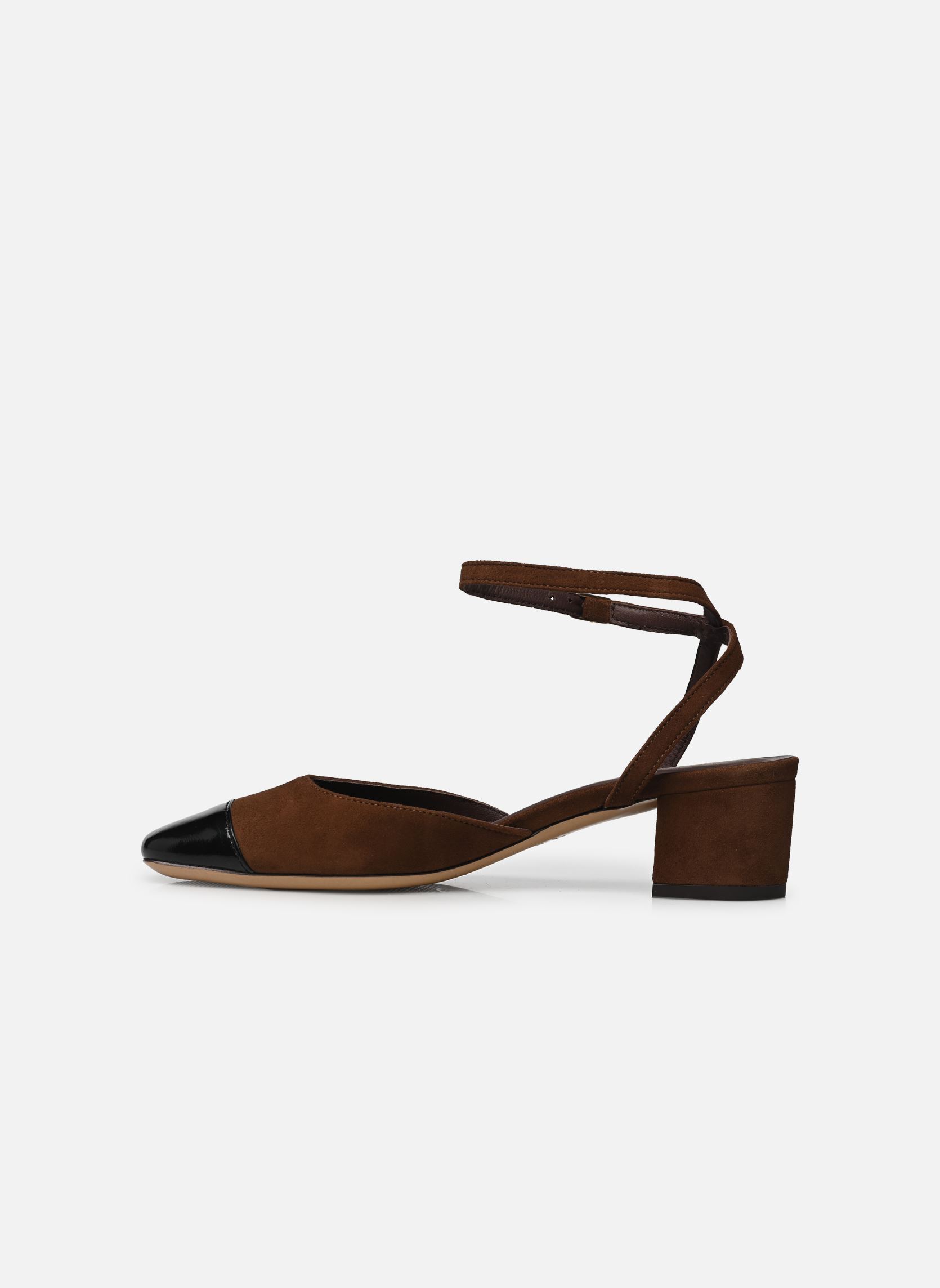 Pumps mit Riemchen Babies n°429 - Suède / Cuir vernis - Noi damen braun Rivecour Pumps mit Riemchen Babies n°429 - Suède / Cuir vernis - Noi damen braun NOISETTE