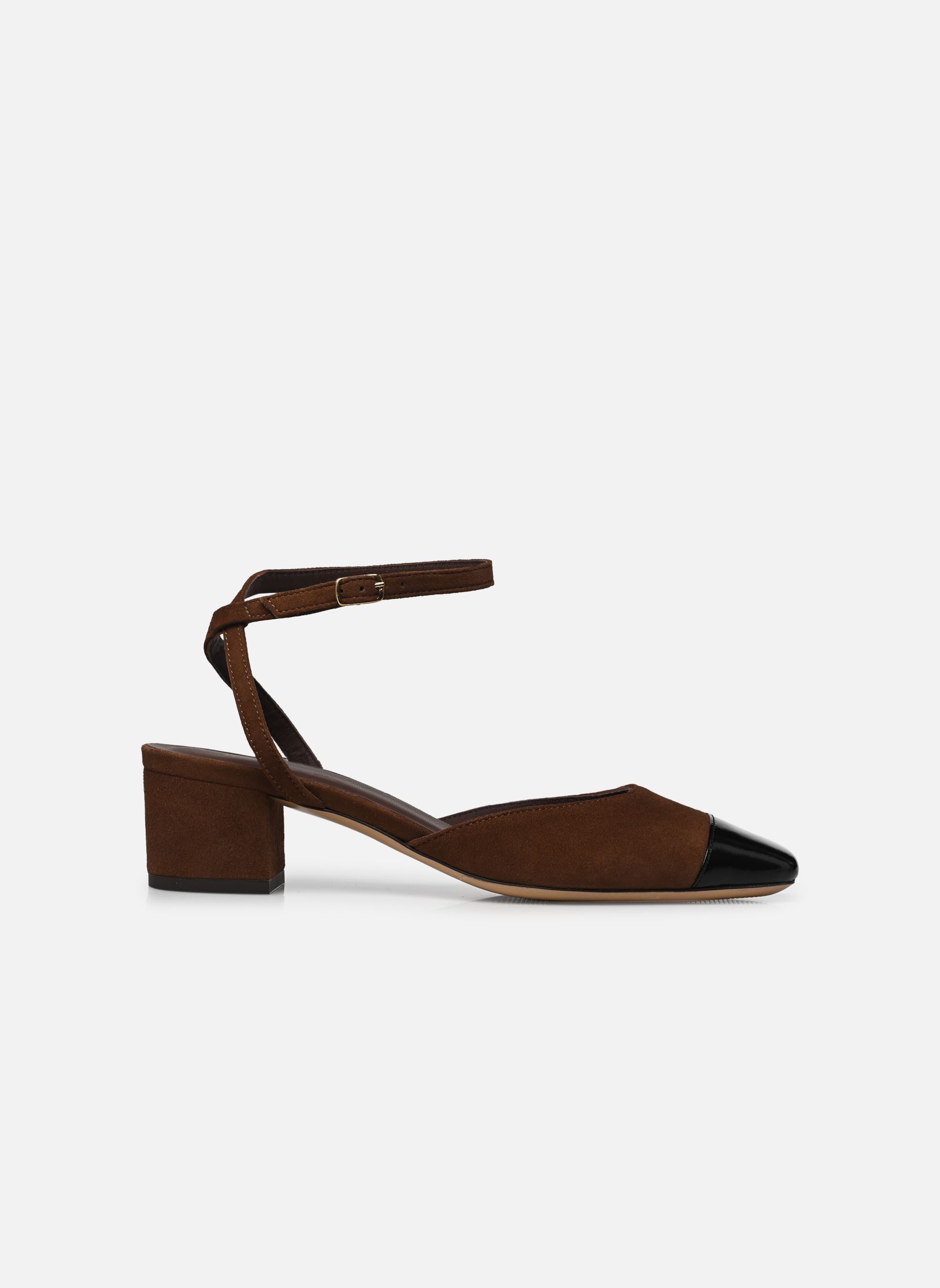 Pumps mit Riemchen Babies n°429 - Suède / Cuir vernis - Noi damen braun Rivecour Pumps mit Riemchen Babies n°429 - Suède / Cuir vernis - Noi damen braun NOISETTE