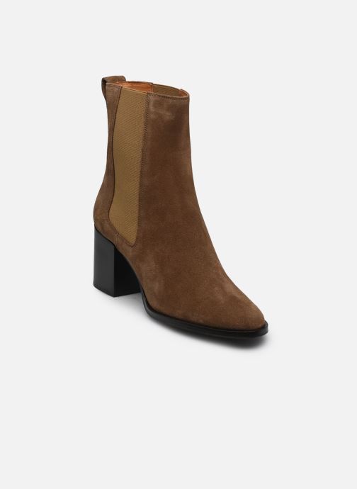 Rivecour Enkellaarzen en boots Bottines n°663 - Suède - Mocha dames bruin