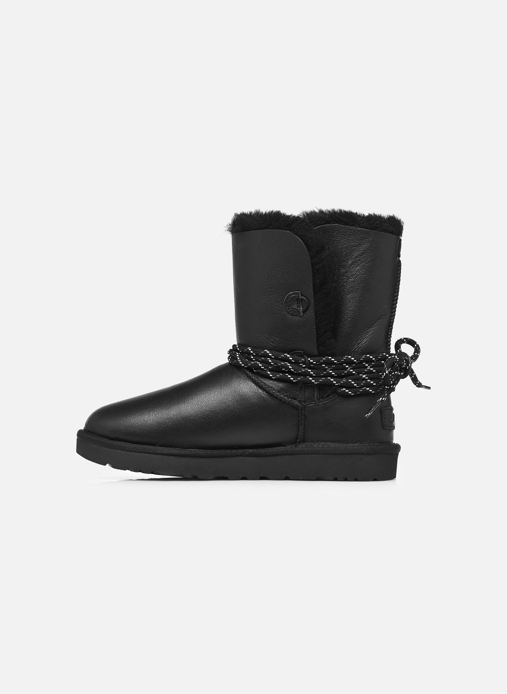 Bottines fourrées W Bailey Tie LTHR femme noir UGG Bottines fourrées W Bailey Tie LTHR femme noir BLACK