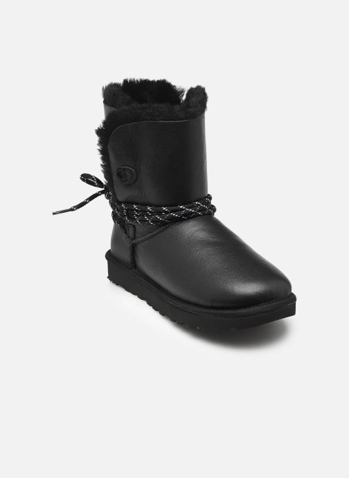 UGG Bottines fourrées W Bailey Tie LTHR femme noir