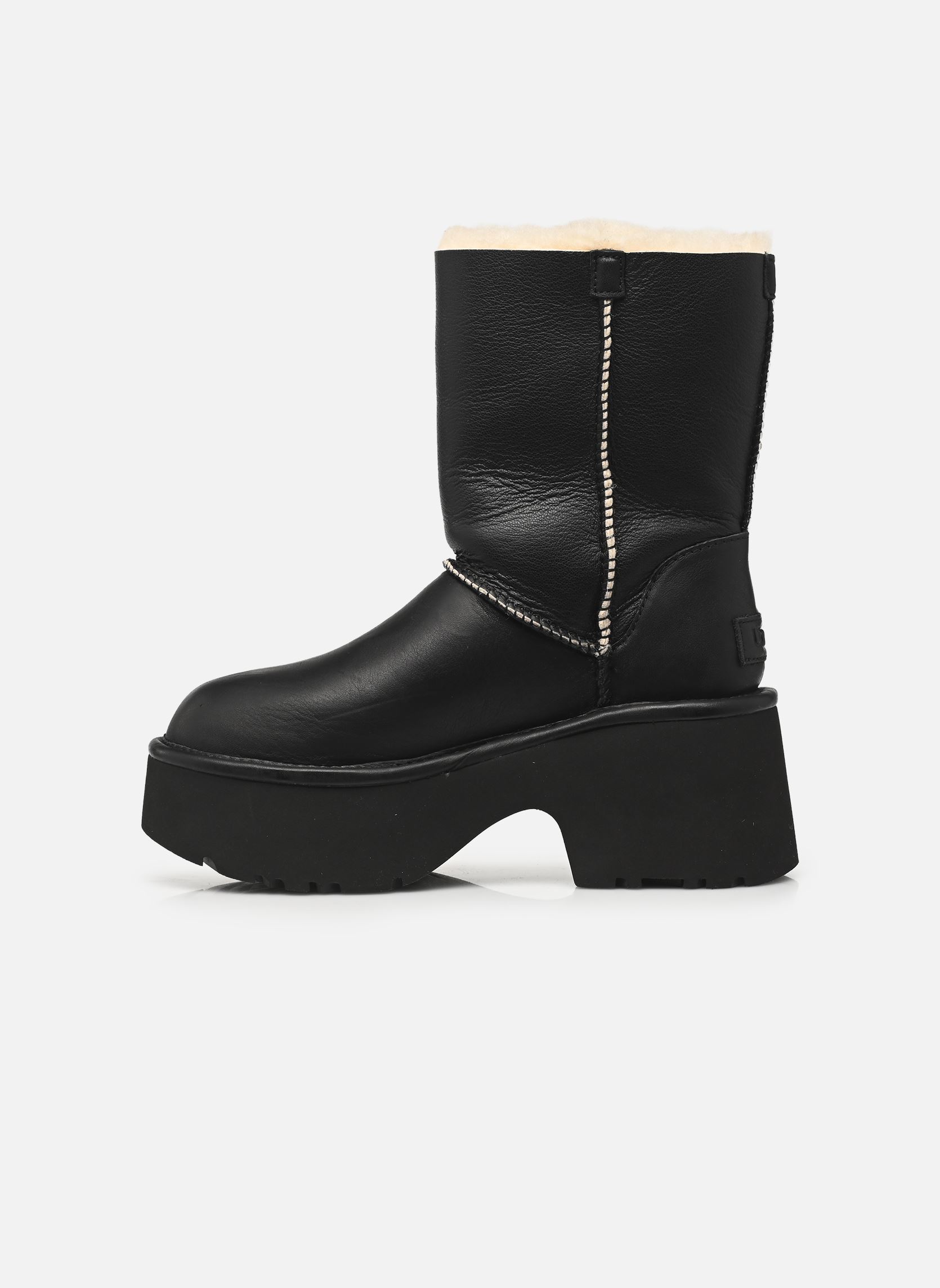 Gefütterte Stiefeletten W Esmee Leather Boot damen schwarz UGG Gefütterte Stiefeletten W Esmee Leather Boot damen schwarz BLACK