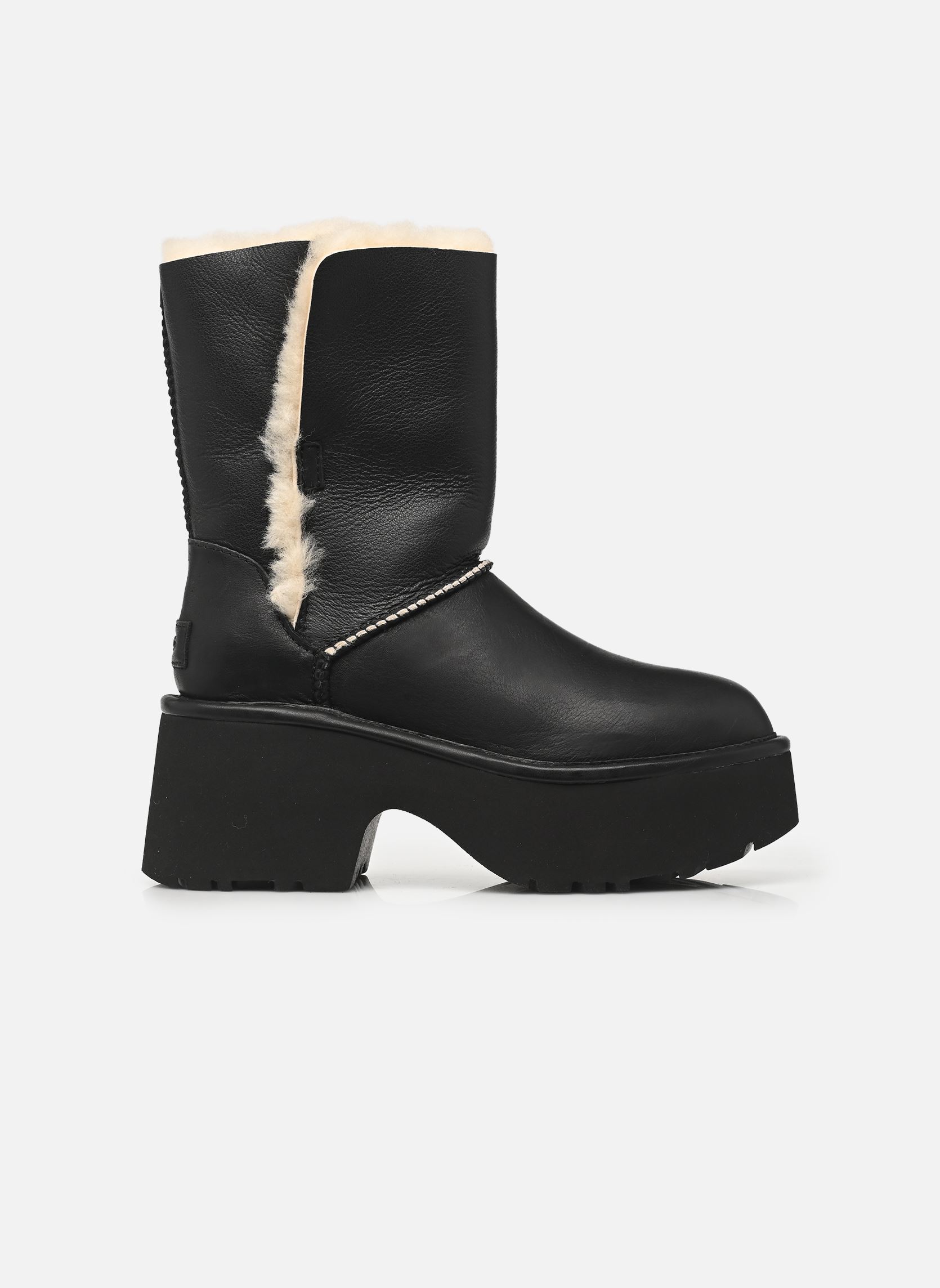 Gefütterte Stiefeletten W Esmee Leather Boot damen schwarz UGG Gefütterte Stiefeletten W Esmee Leather Boot damen schwarz BLACK