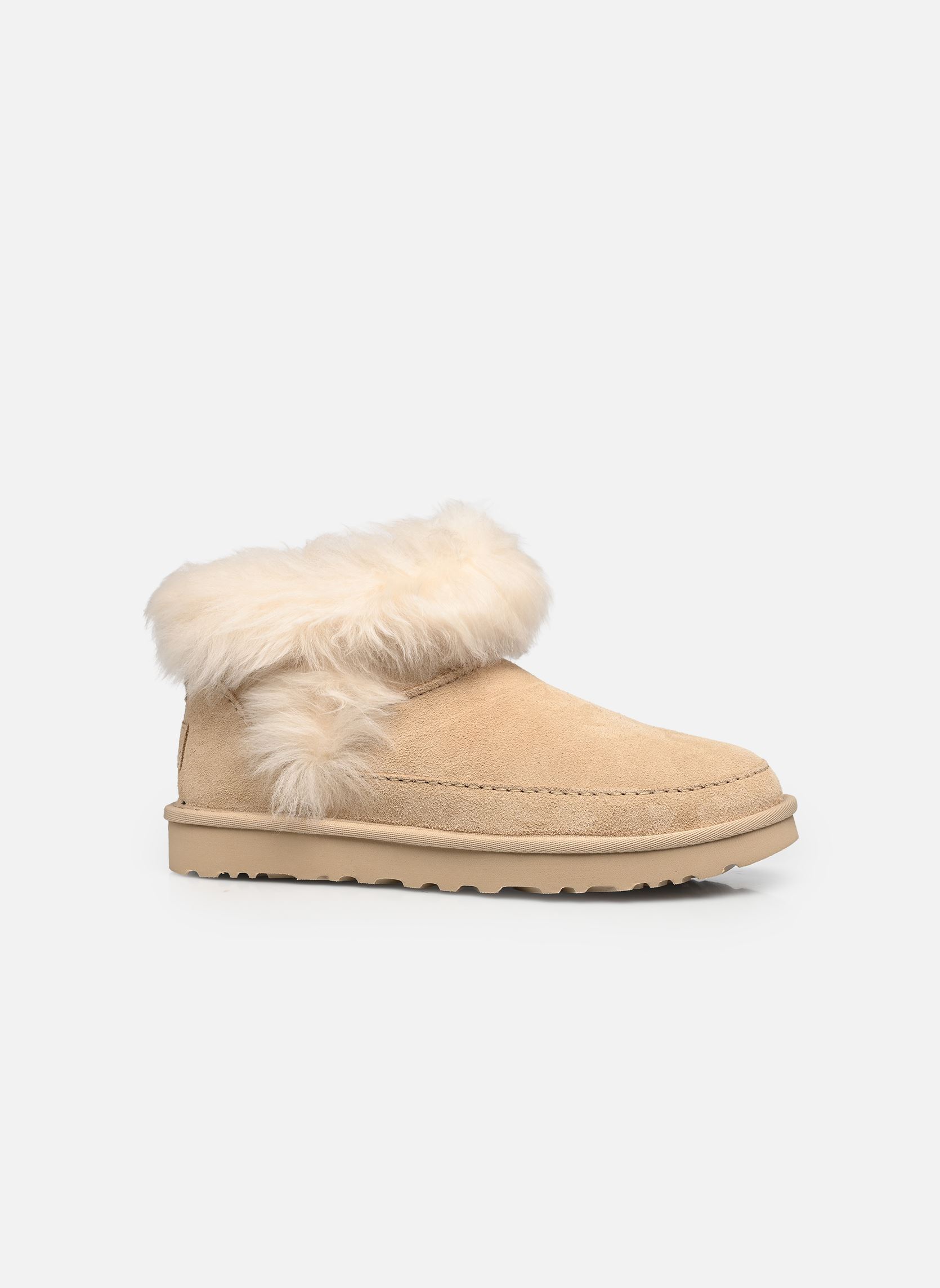Gevoerde enkellaarsjes W Classic Ultra Mini Chalet dames beige UGG Gevoerde enkellaarsjes W Classic Ultra Mini Chalet dames beige SANDCASTLE