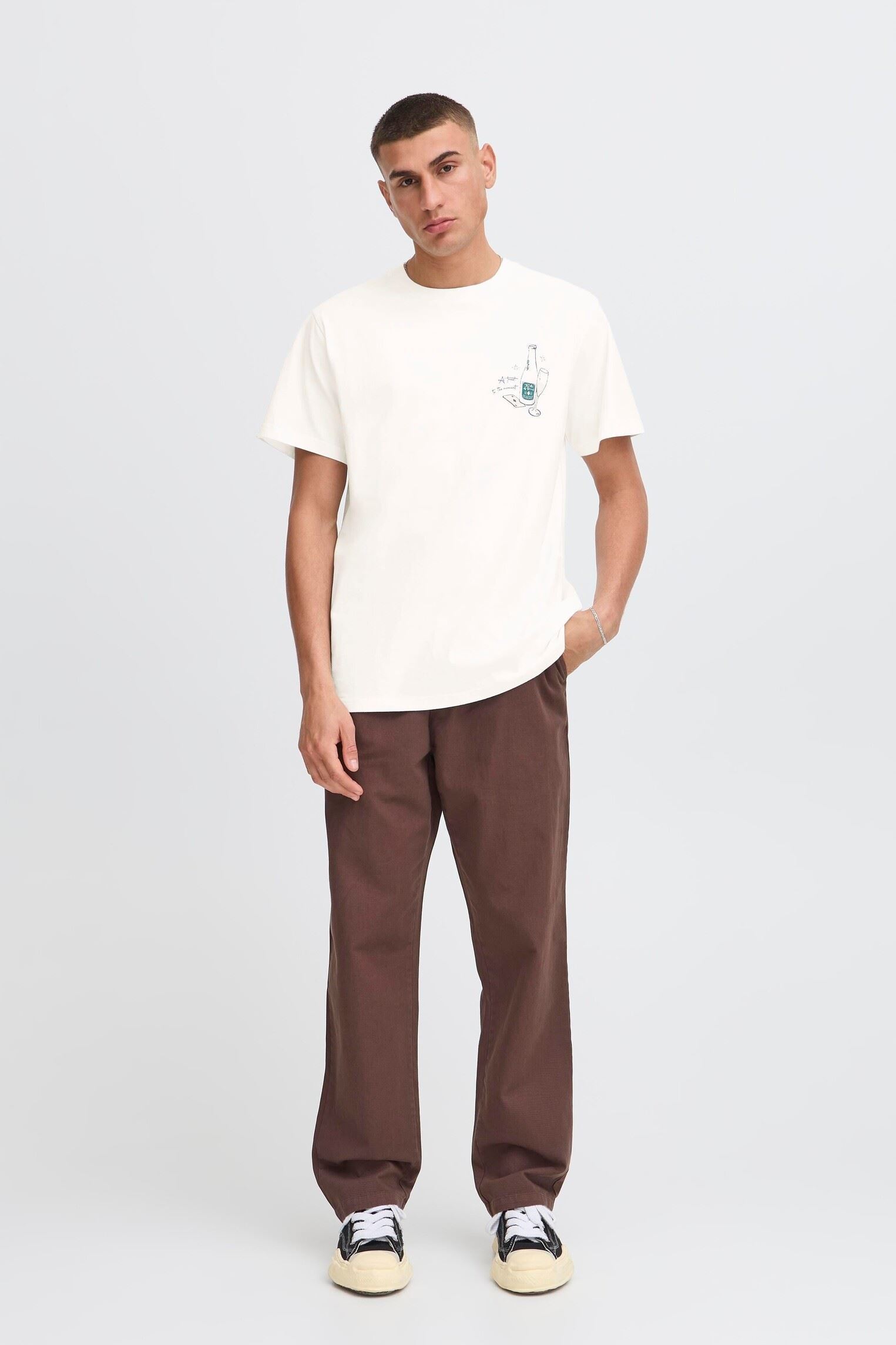T-shirts met korte mouwen Sdrae heren wit SOLID T-shirts met korte mouwen Sdrae heren wit OFF WHITE
