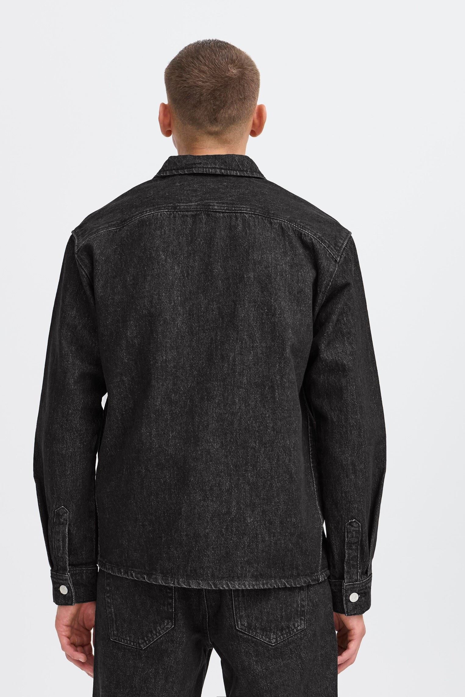 Hemden Sdrip heren zwart SOLID Hemden Sdrip heren zwart BLACK DENIM