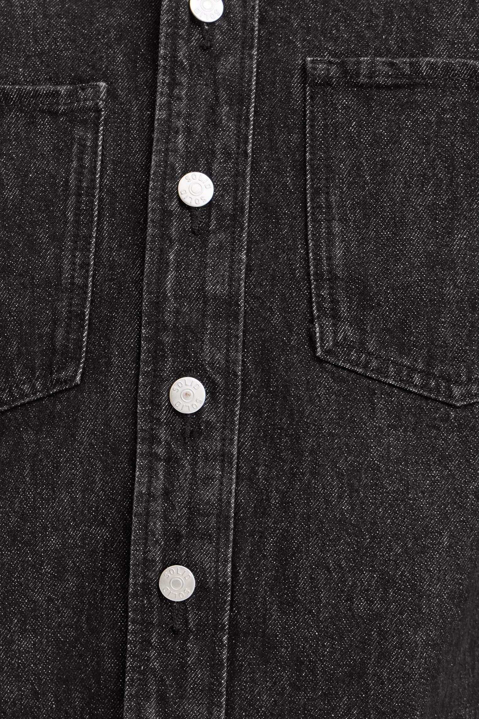 Hemden Sdrip heren zwart SOLID Hemden Sdrip heren zwart BLACK DENIM