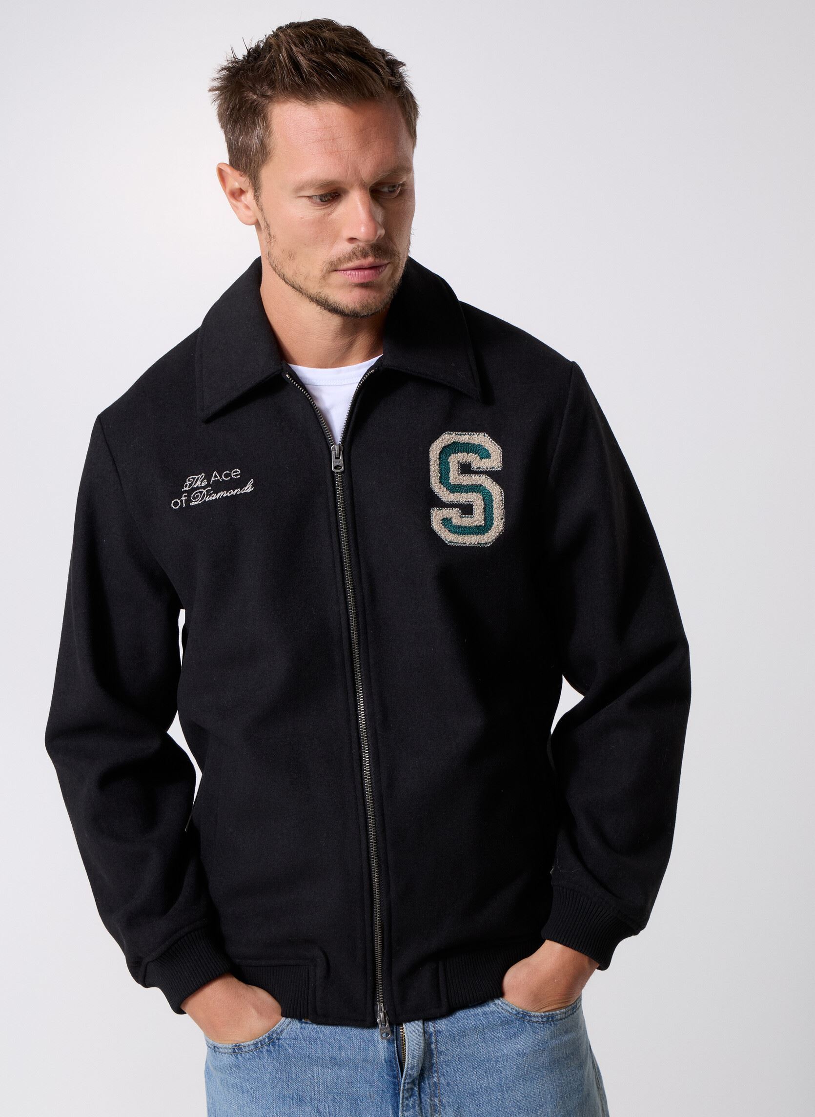 Jacken Sdreid College herren schwarz SOLID Jacken Sdreid College herren schwarz TRUE BLACK