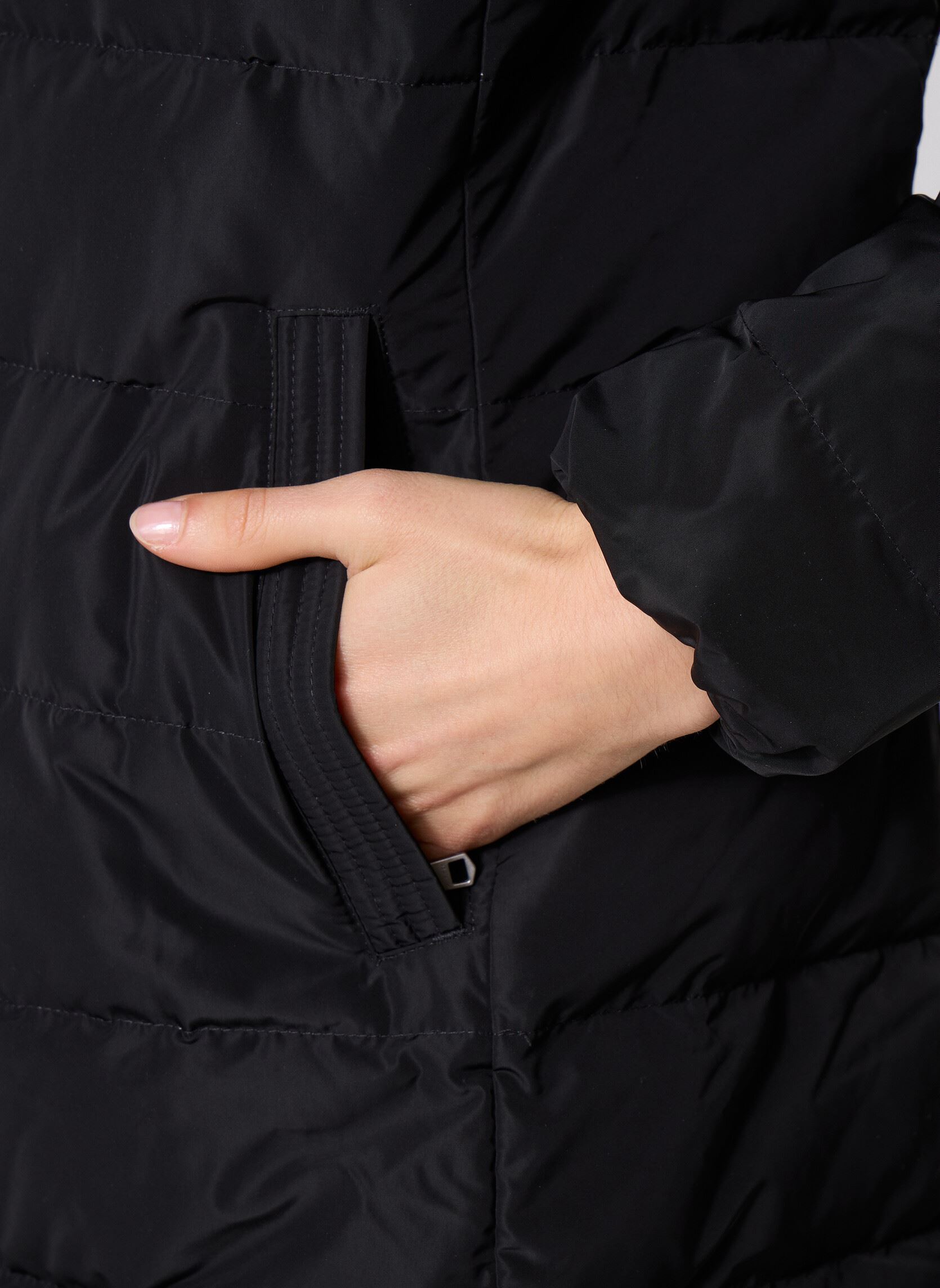Gewatteerde jassen Mw Down Slim Coat Wi WW0WW47540 dames zwart Tommy Hilfiger Gewatteerde jassen Mw Down Slim Coat Wi WW0WW47540 dames zwart BLACK
