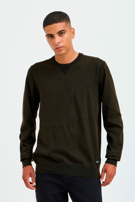 Blend Pulls Bhbruton Crew Neck Knit Noos homme vert