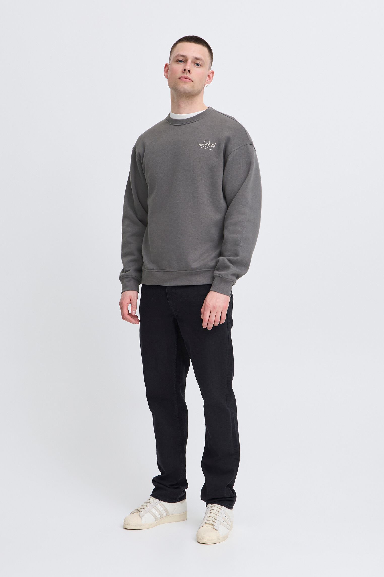 Sweats Bhismo Sweatshirt homme gris Blend Sweats Bhismo Sweatshirt homme gris IRON GATE