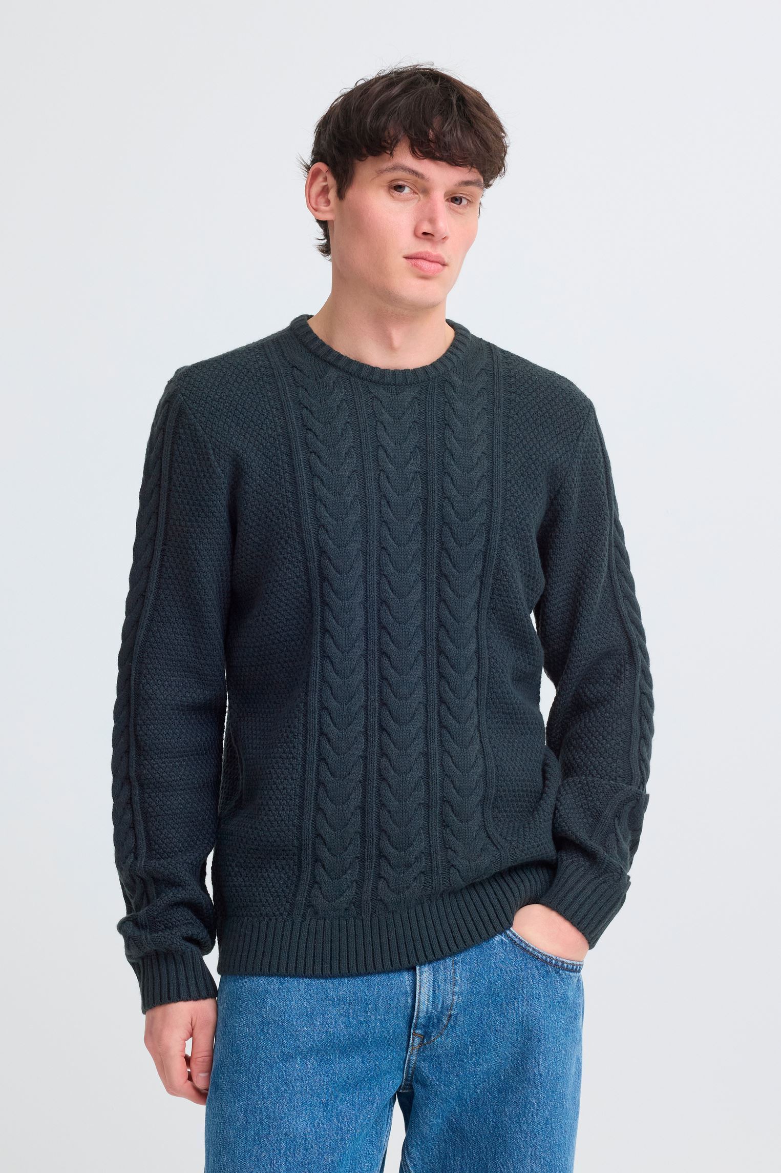 Pulls Bhbasim Crew homme noir Blend Pulls Bhbasim Crew homme noir SALUTE MELANGE