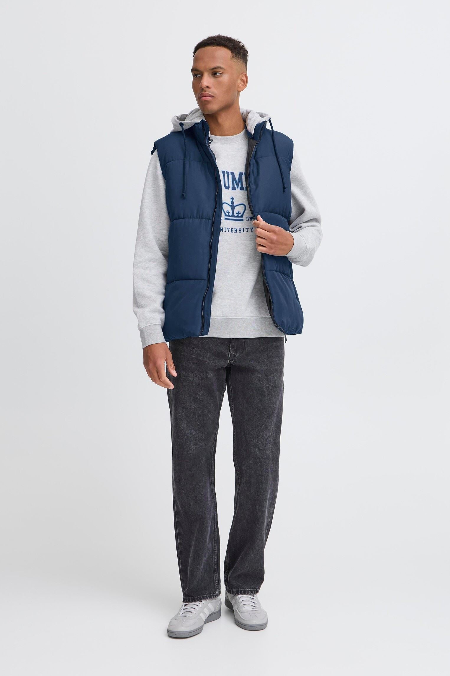 Doudounes sans manches Bhelwin Vest W. Jersey Hood homme bleu Blend Doudounes sans manches Bhelwin Vest W. Jersey Hood homme bleu DRESS BLUES