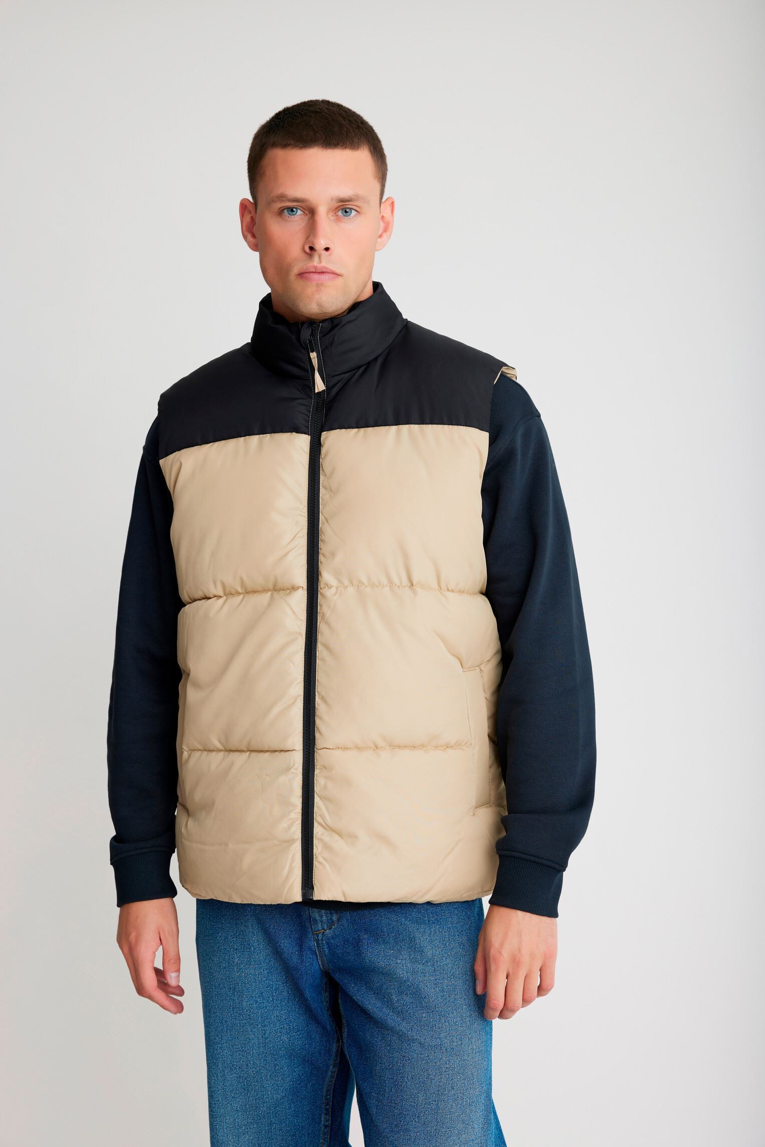 Daunenwesten Bhelwin Colorblock Vest herren beige Blend Daunenwesten Bhelwin Colorblock Vest herren beige CORNSTALK