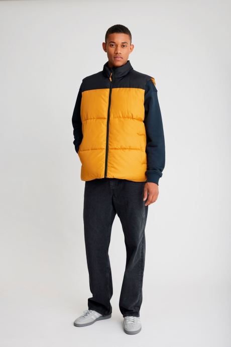 Blend Chaquetas sin mangas Bhelwin Colorblock Vest hombre beige