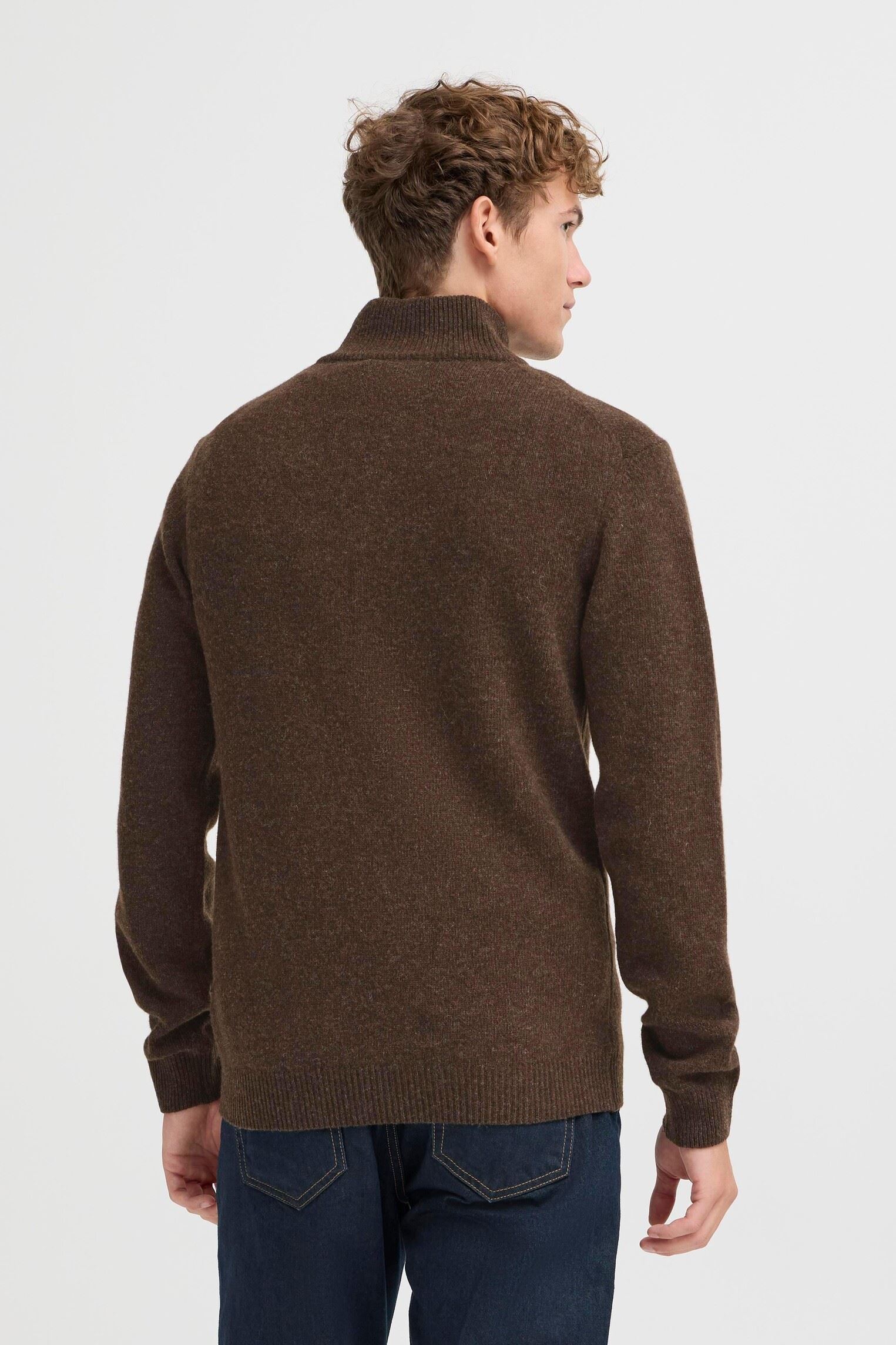 Pullover Cfkarl Halfzip Lambswool Knit herren braun Casual Friday Pullover Cfkarl Halfzip Lambswool Knit herren braun DEMITASSE MELANGE
